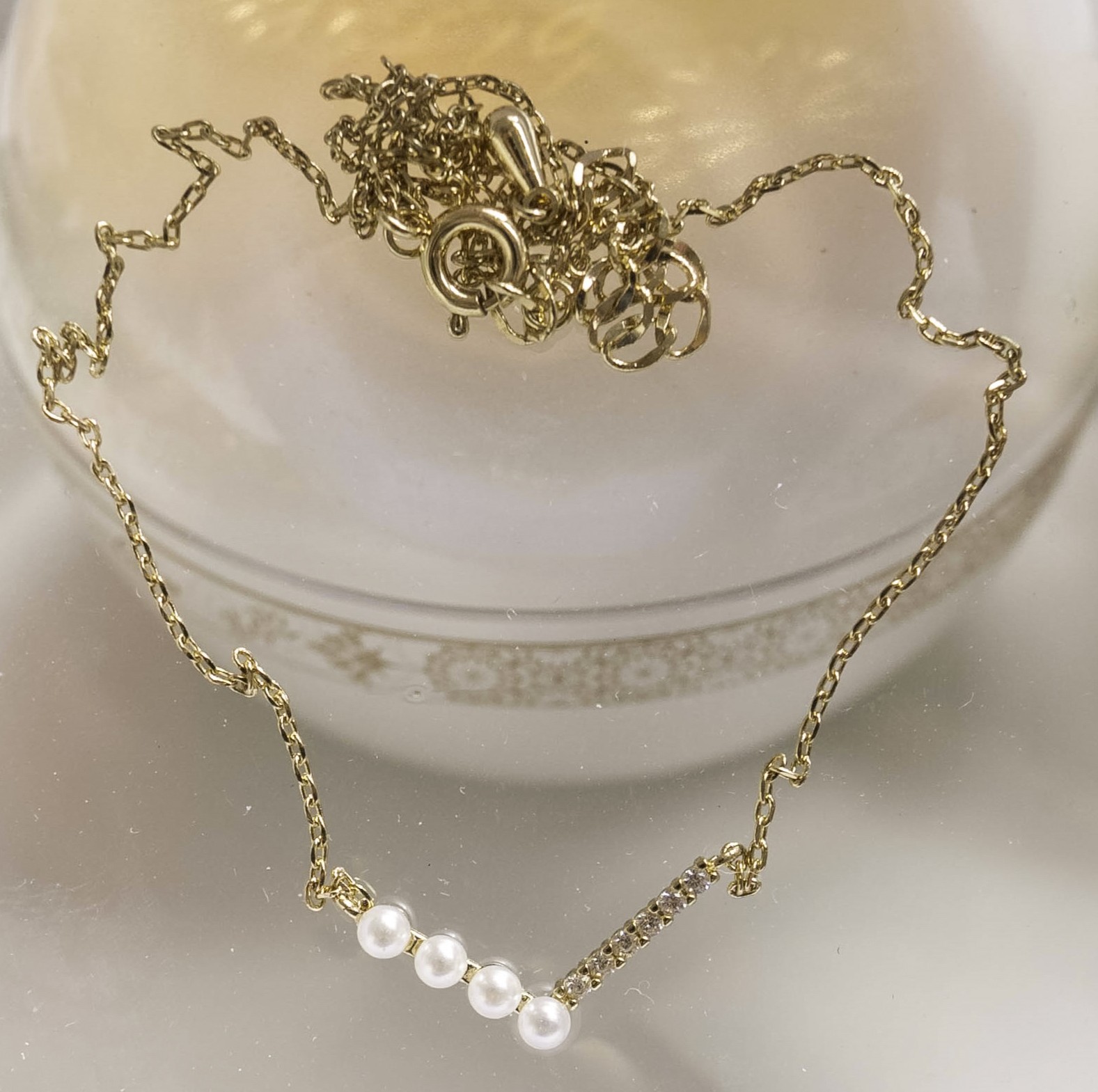"Hikari no Tama" : Soulmate Mini Pearl 14K Gold-plated Necklace