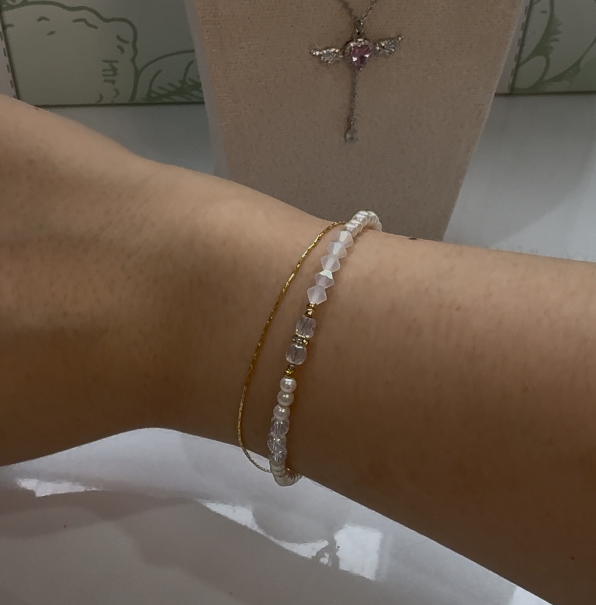 Angel Series : Pearly White Bracelet