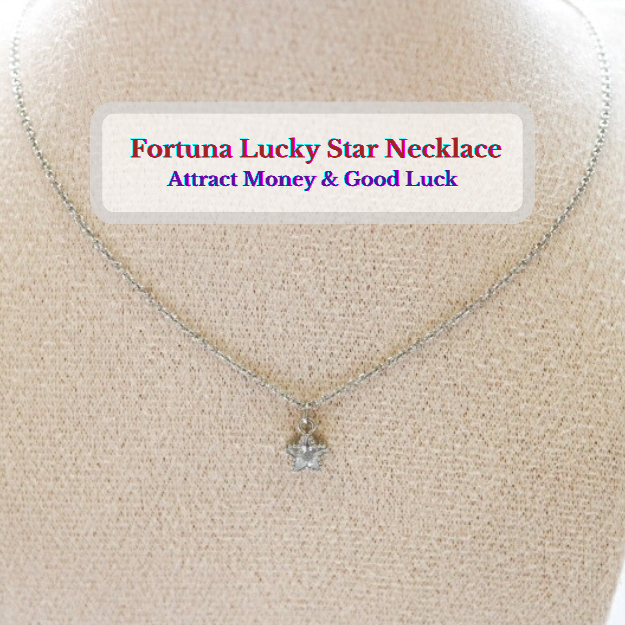 Fortuna Lucky Star Silver Necklace