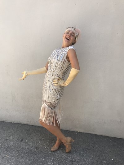 Location robe charleston à paillettes