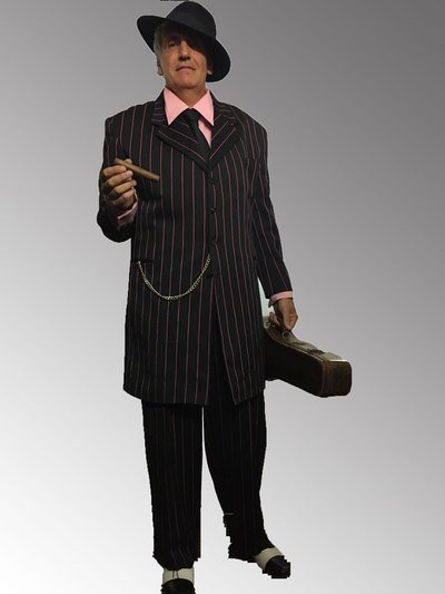 Location costume gangster rayé noir