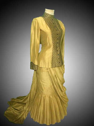 Location robe belle poque moutarde