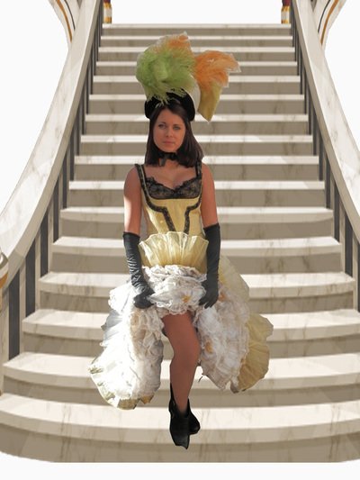 Robe de Cancan jaune