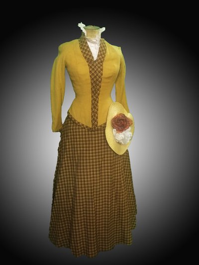 Location tenue belle époque moutarde