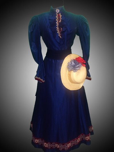 Location robe belle époque bleue