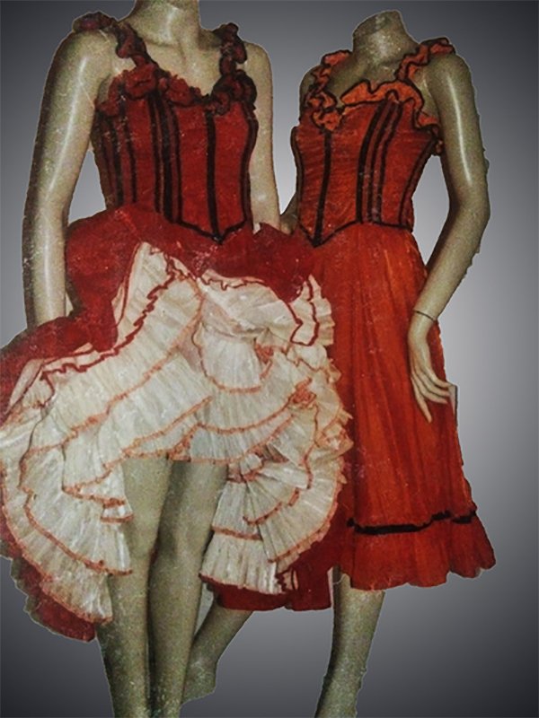 Location robe Cancan rouge