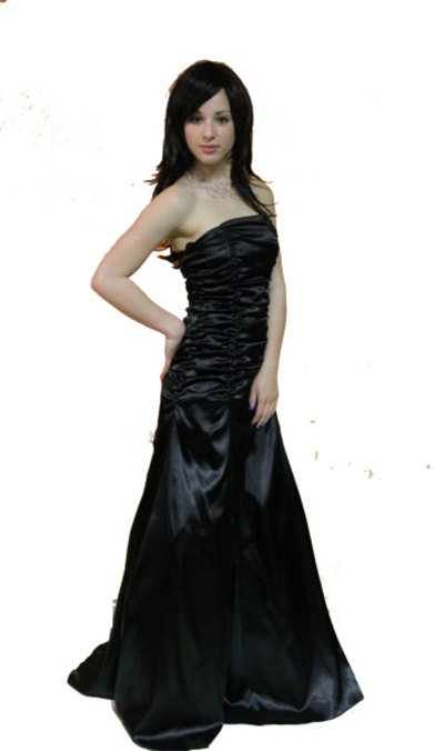 Location robe du soir satin noir