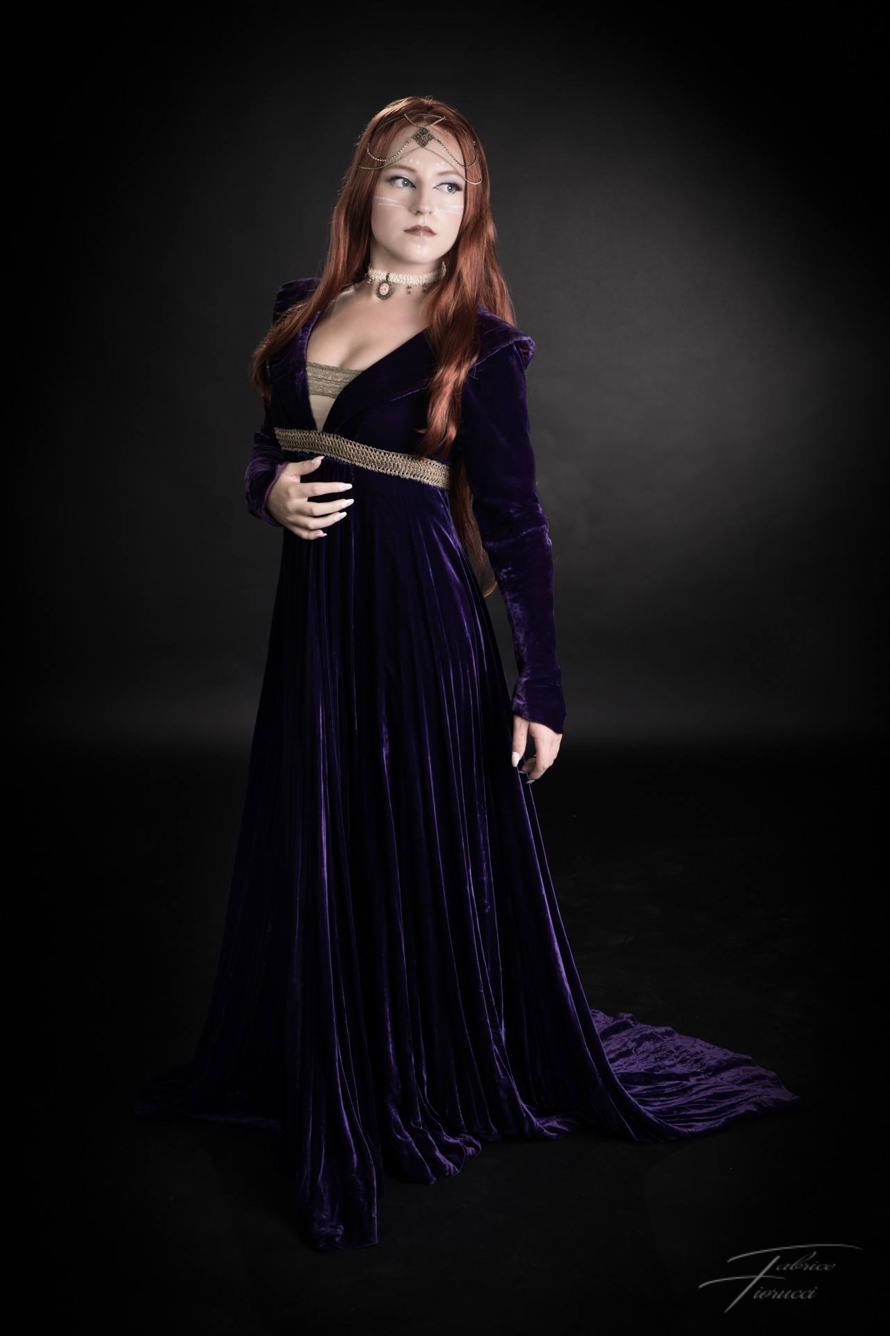 Robe médiévale en velours