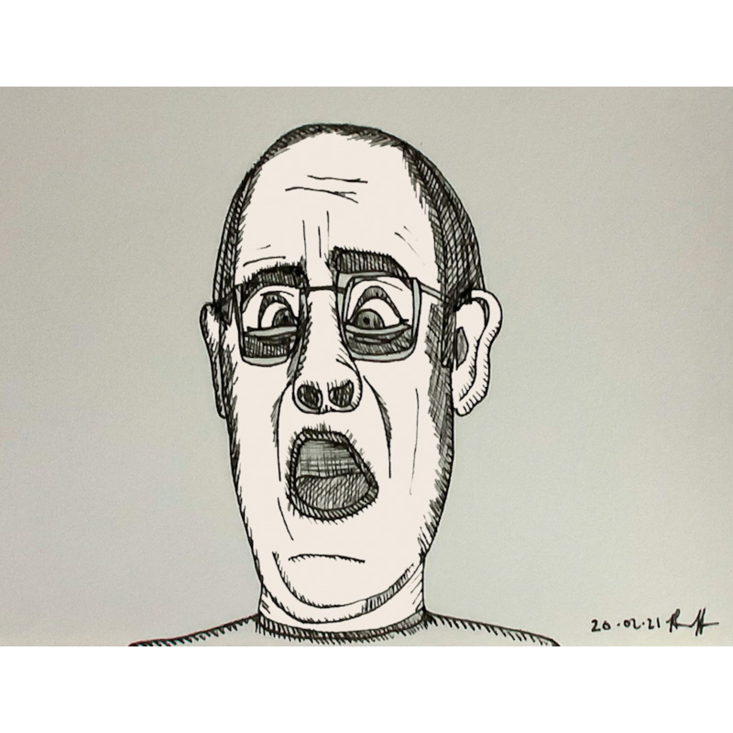 Hand-Drawn Abstract Face Art Service available