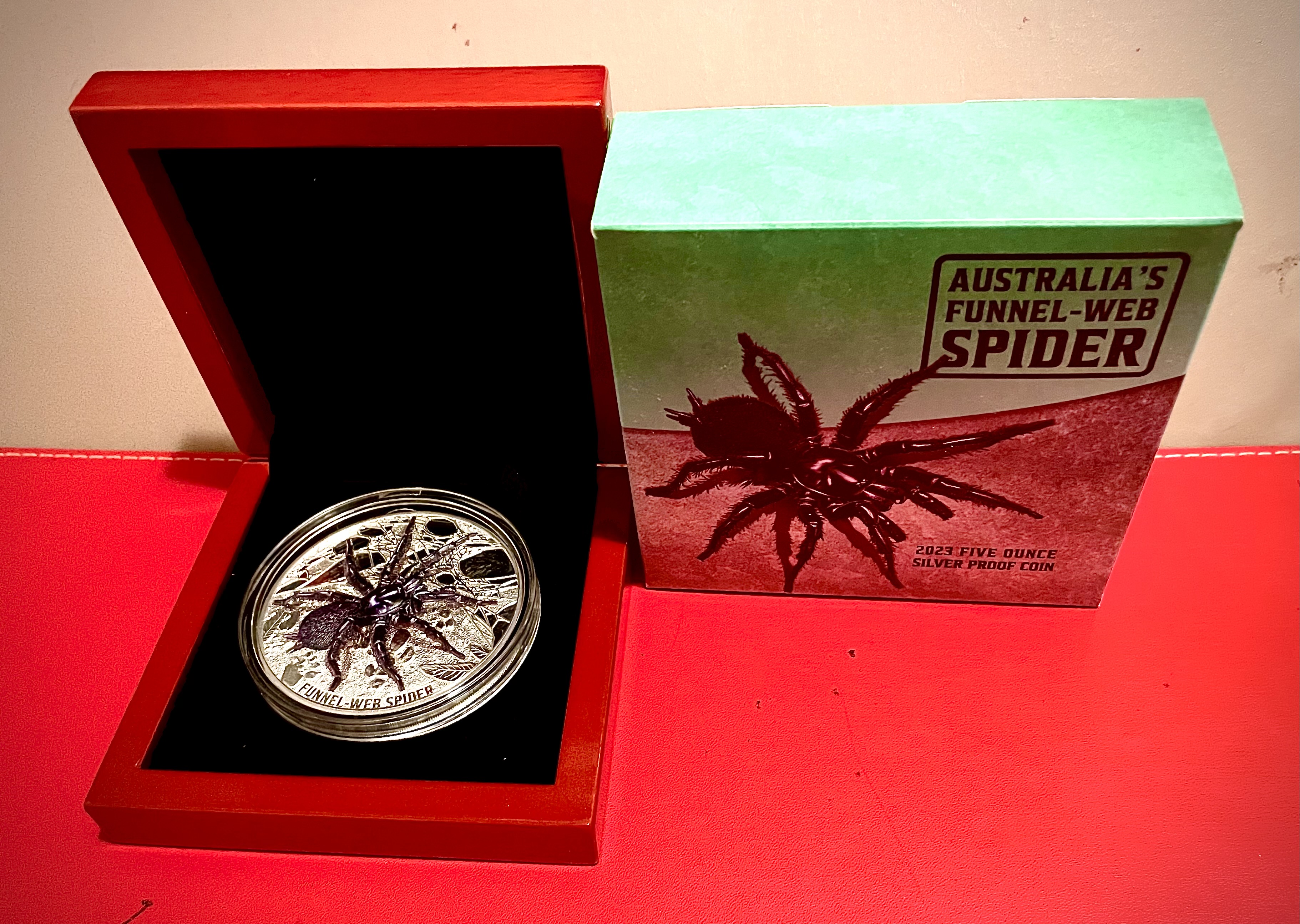 2023 Five Ounce Silver Proof Coin Australia’s Funnel Web Spider