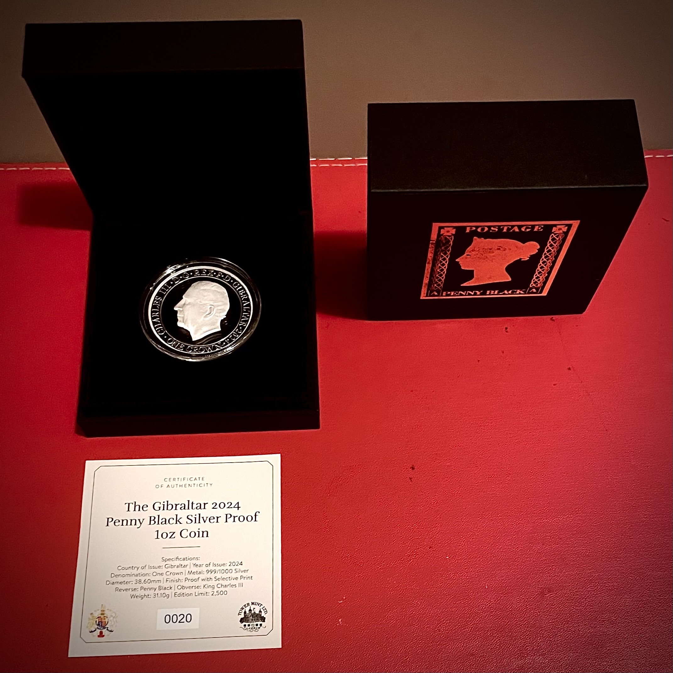 Gibraltar 2024 Penny Black Silver Proof 1oz Coin