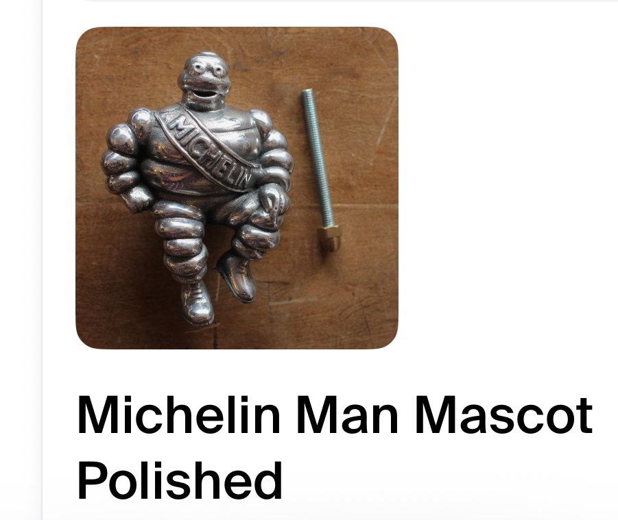 Michelin Man (Bibendum) Metal Car Mascot