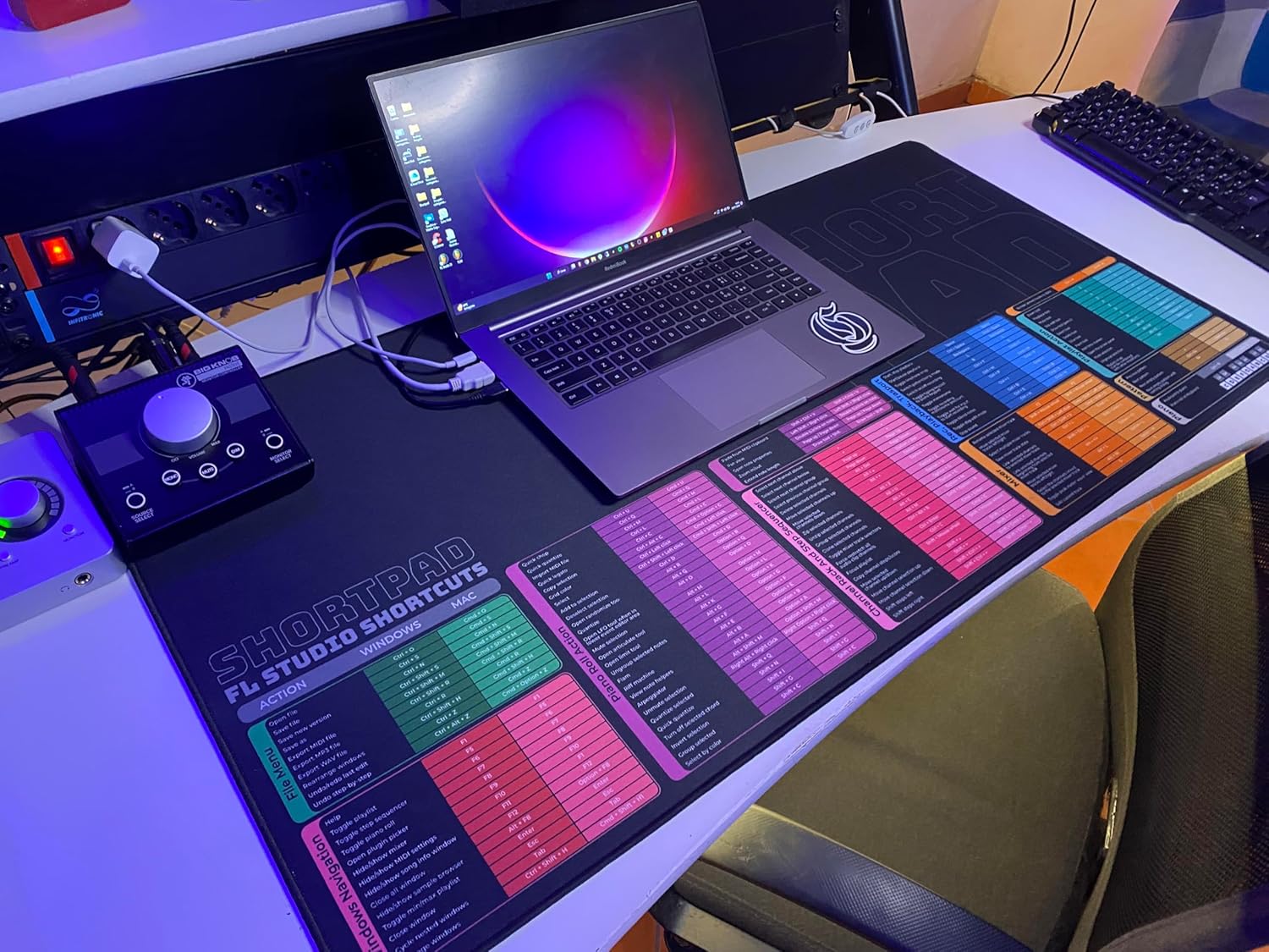 ALFOMBRILLA ATAJOS FL STUDIO PARA PC/MAC 100CM X 50 CM