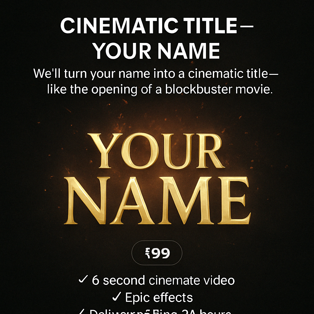 Cinematic Title – Your Name