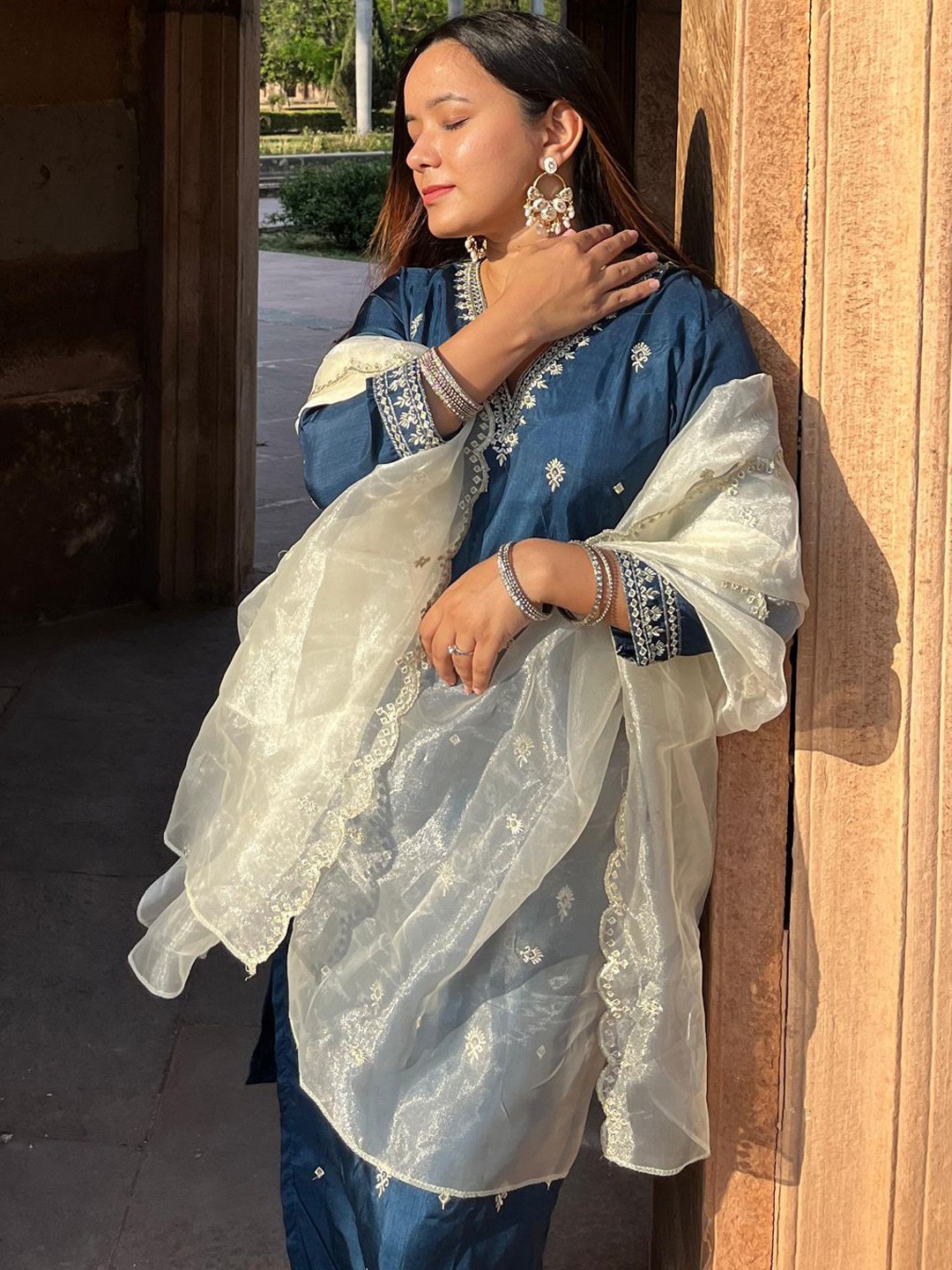 Embroidered Thread Work Kurta 