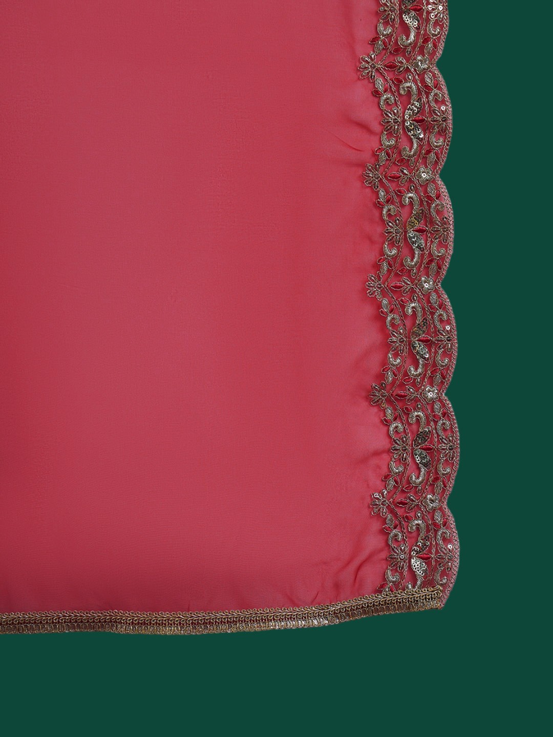 Floral Embroidered Liva Zari Kurta 