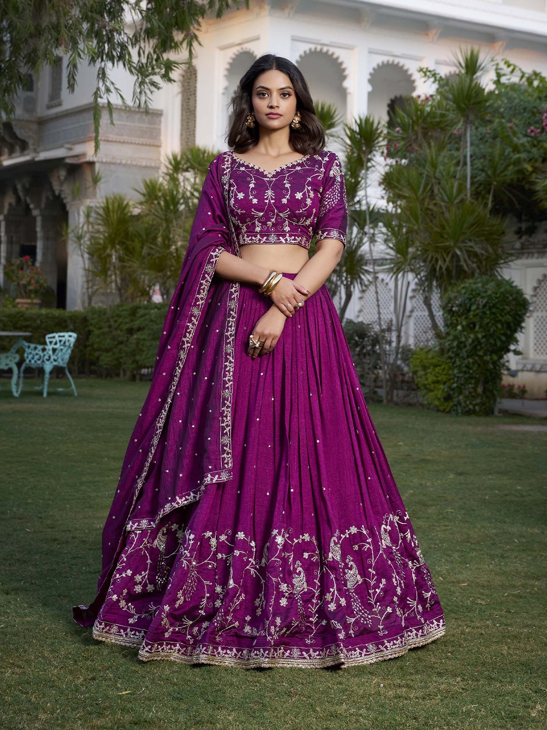 Embroidered Ready to Wear Lehenga With Dupatta