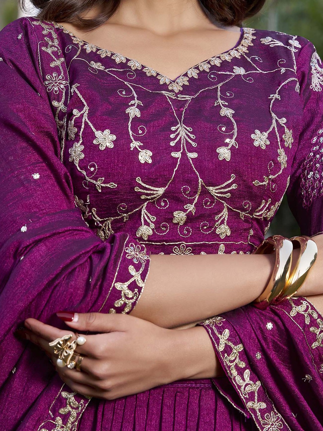 Embroidered Ready to Wear Lehenga With Dupatta