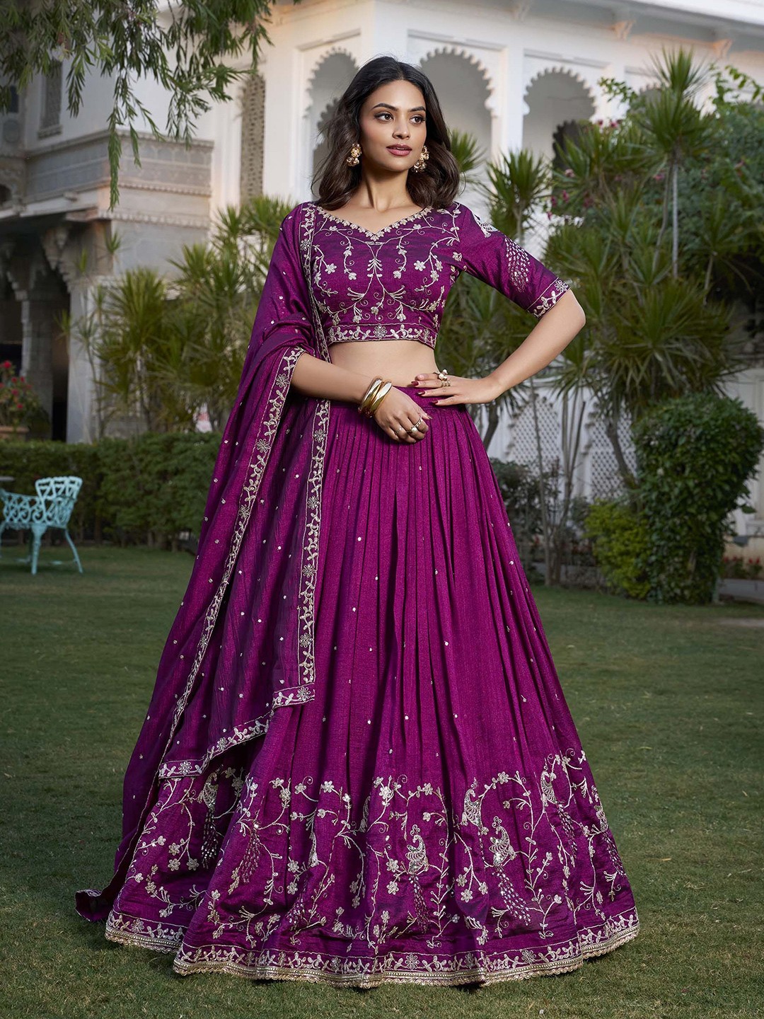 Embroidered Ready to Wear Lehenga With Dupatta