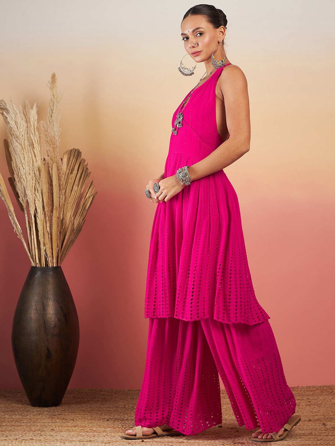 A-Line Kurta With Sharara