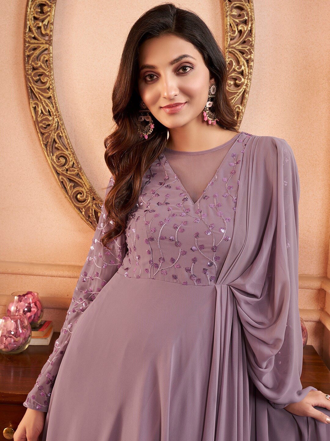 Sequined Embellished Gown