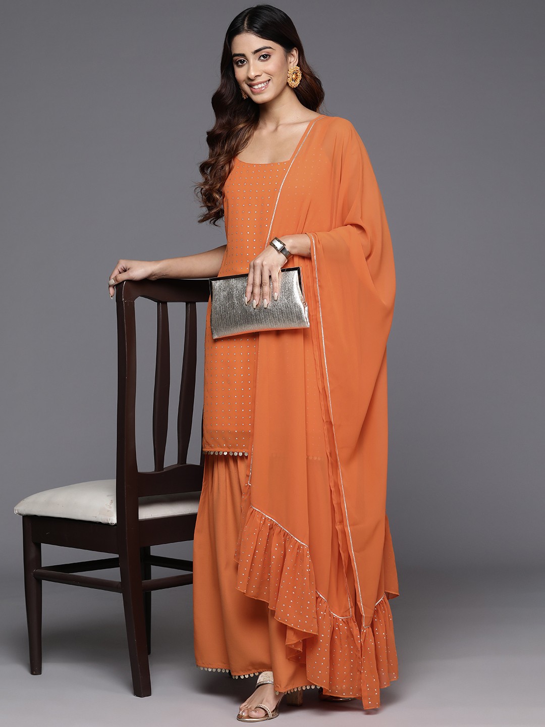 Printed Gotta Patti Sharara Set With Dupatta
