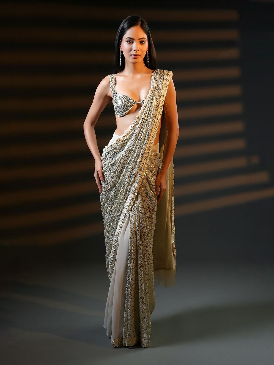 Sequin Detailed Ready-to-Wear Saree