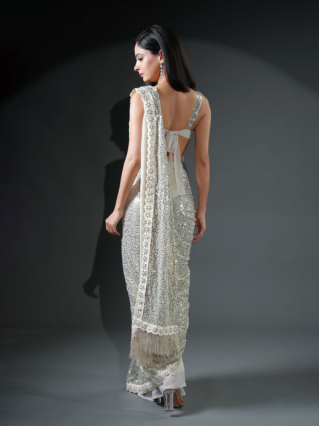 Sequin Detailed Ready-to-Wear Saree