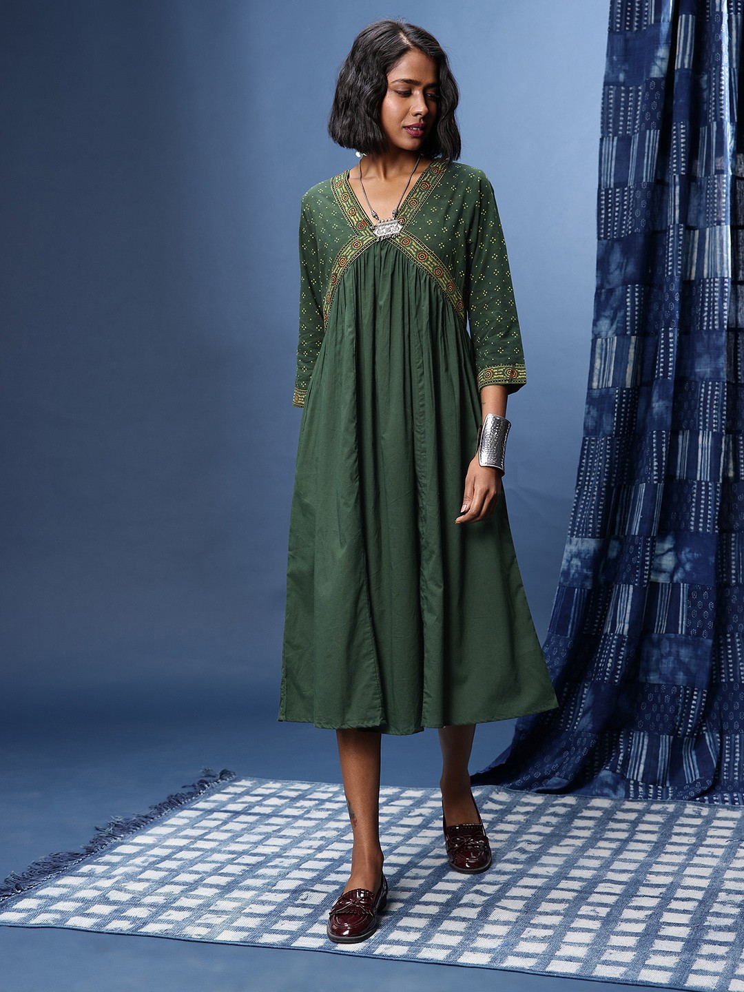 Ajrakh Empire Dress
