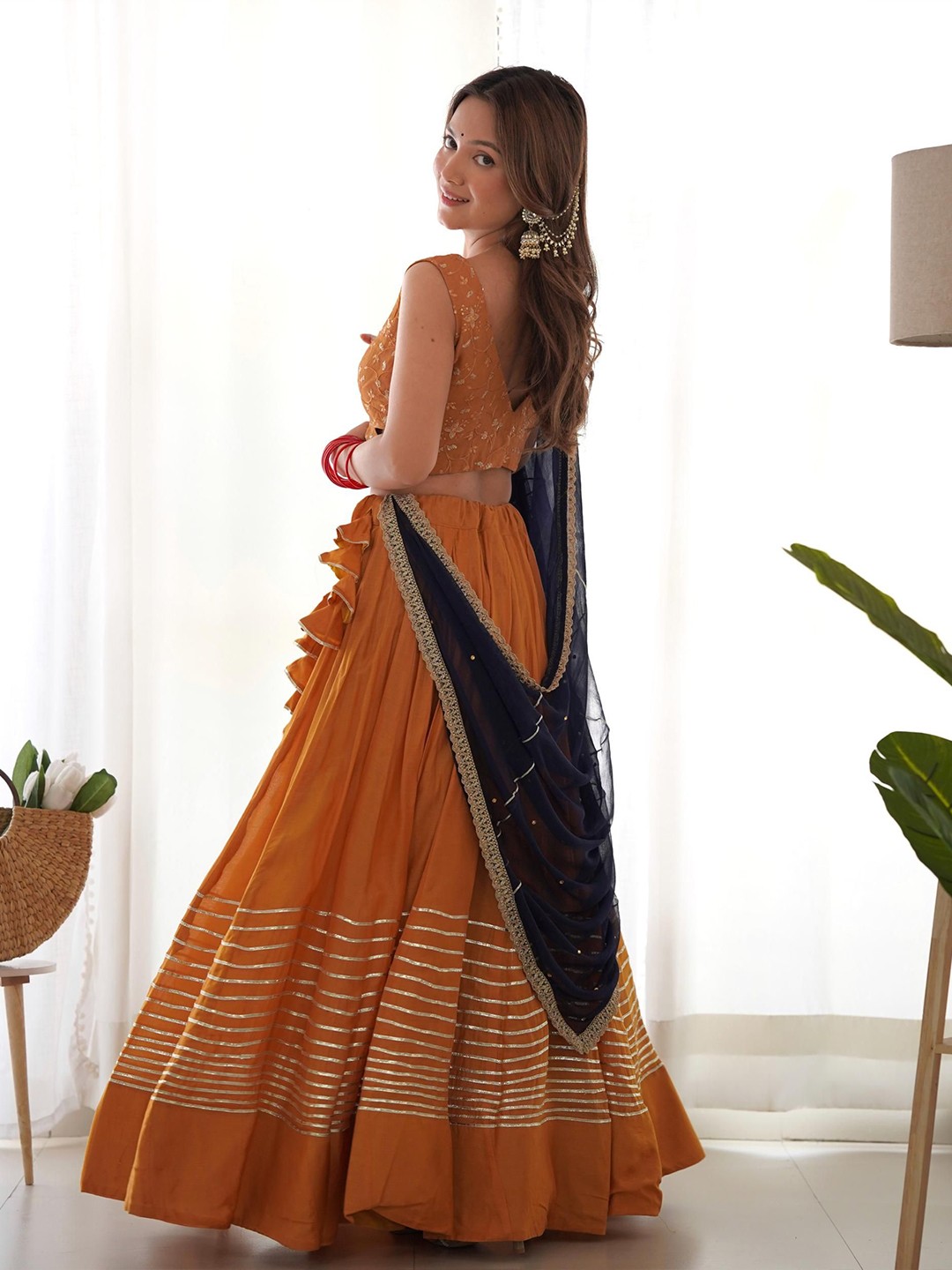 Embroidered Ready to Wear Lehenga & Blouse With Dupatta