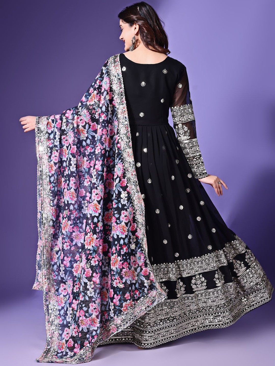 Embroidered Dress With Dupatta