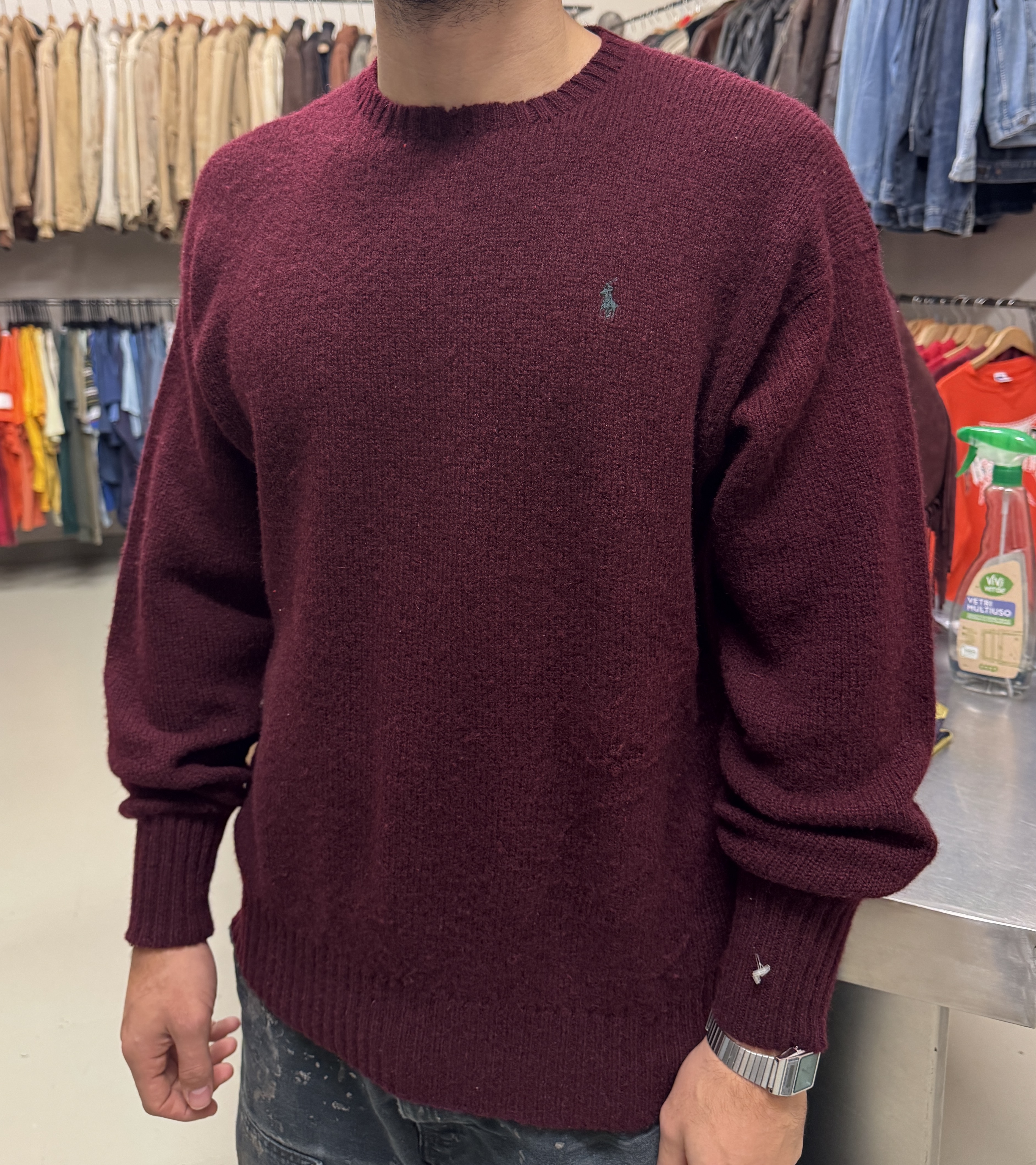 Maglione Polo Ralph Lauren bordeaux taglia XL