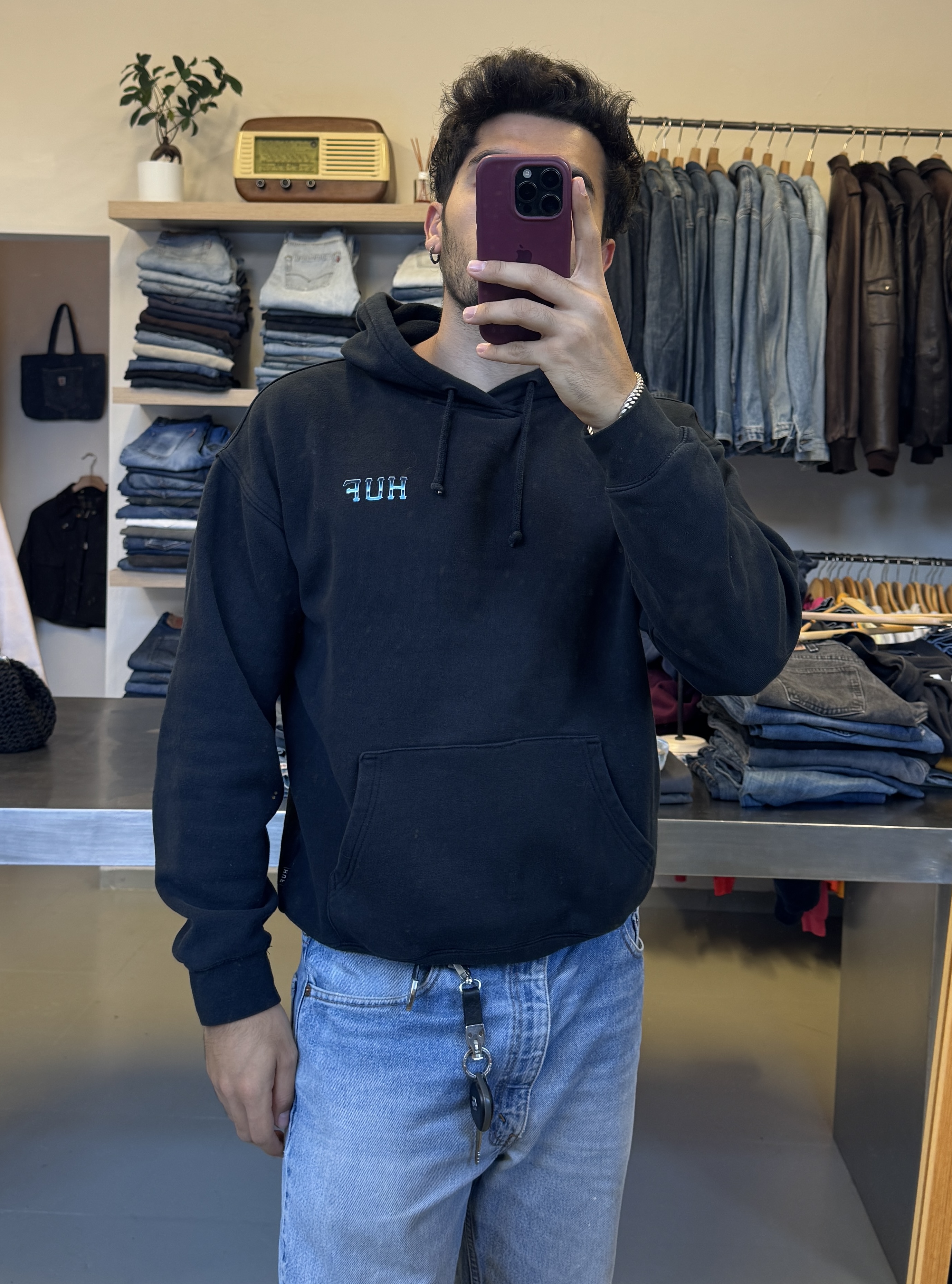 HUF Black Hoodie taglia M