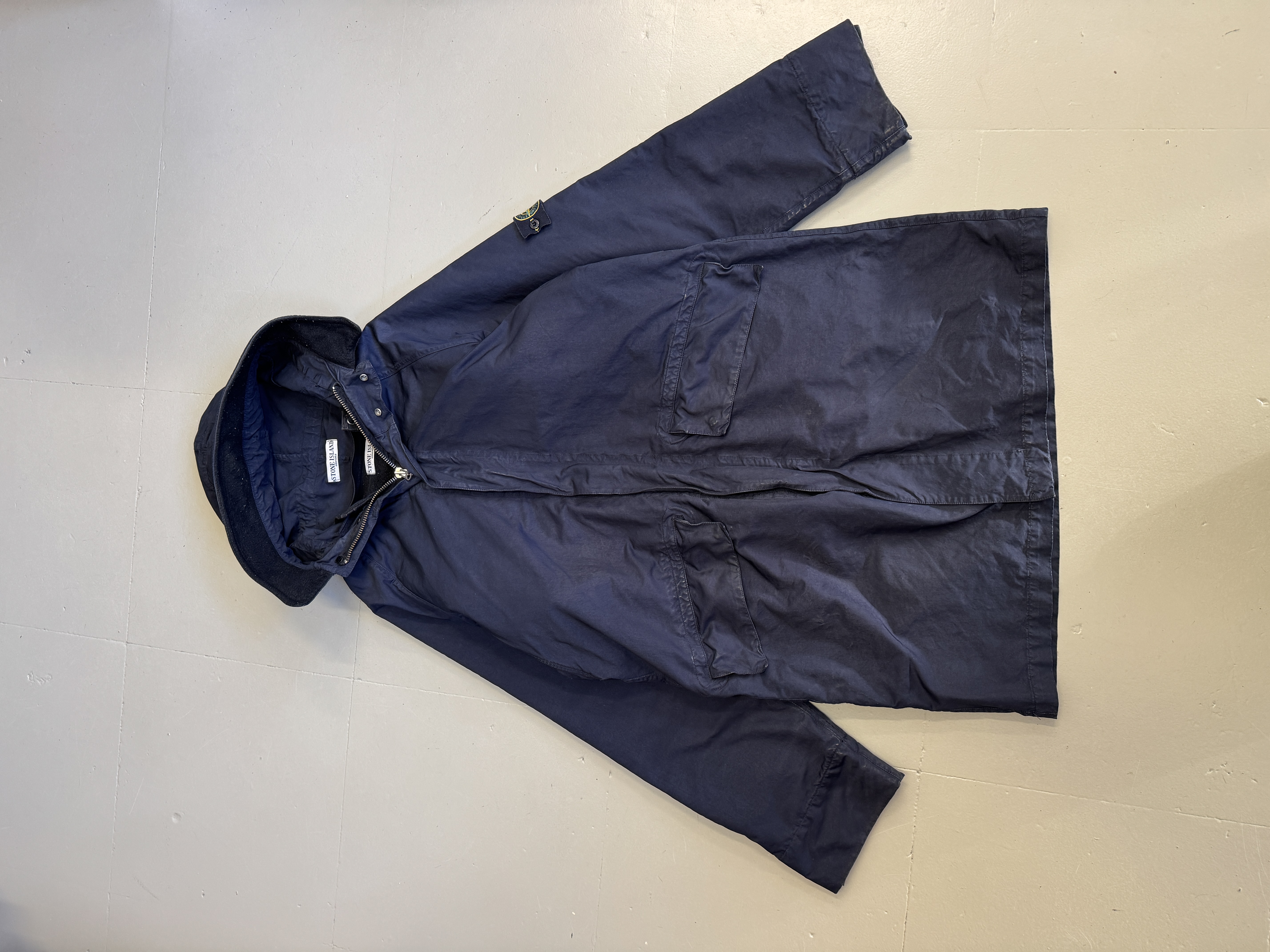 Stone Island Navy hooded jacket taglia L