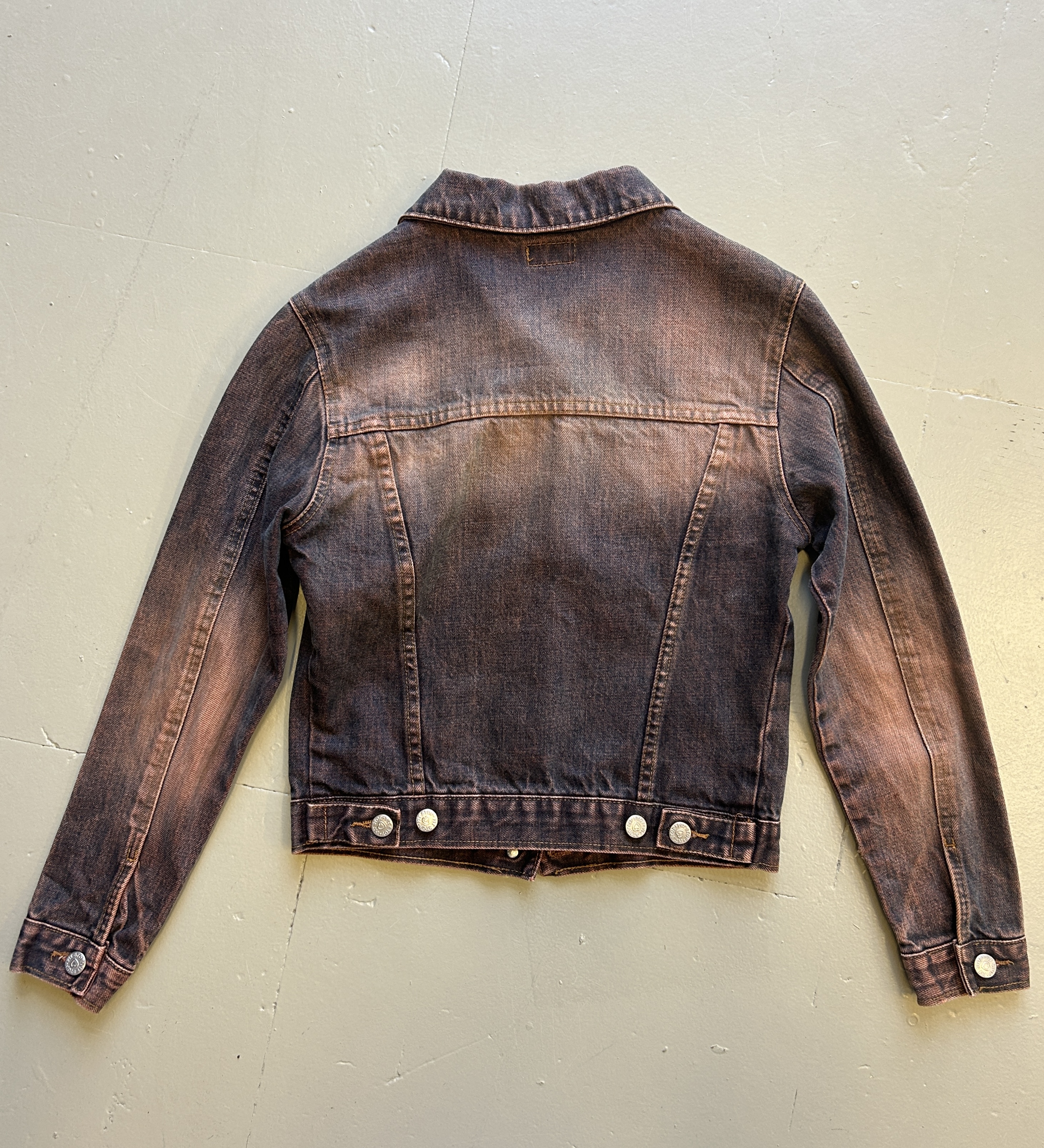 Giacca in denim lavaggio rosso