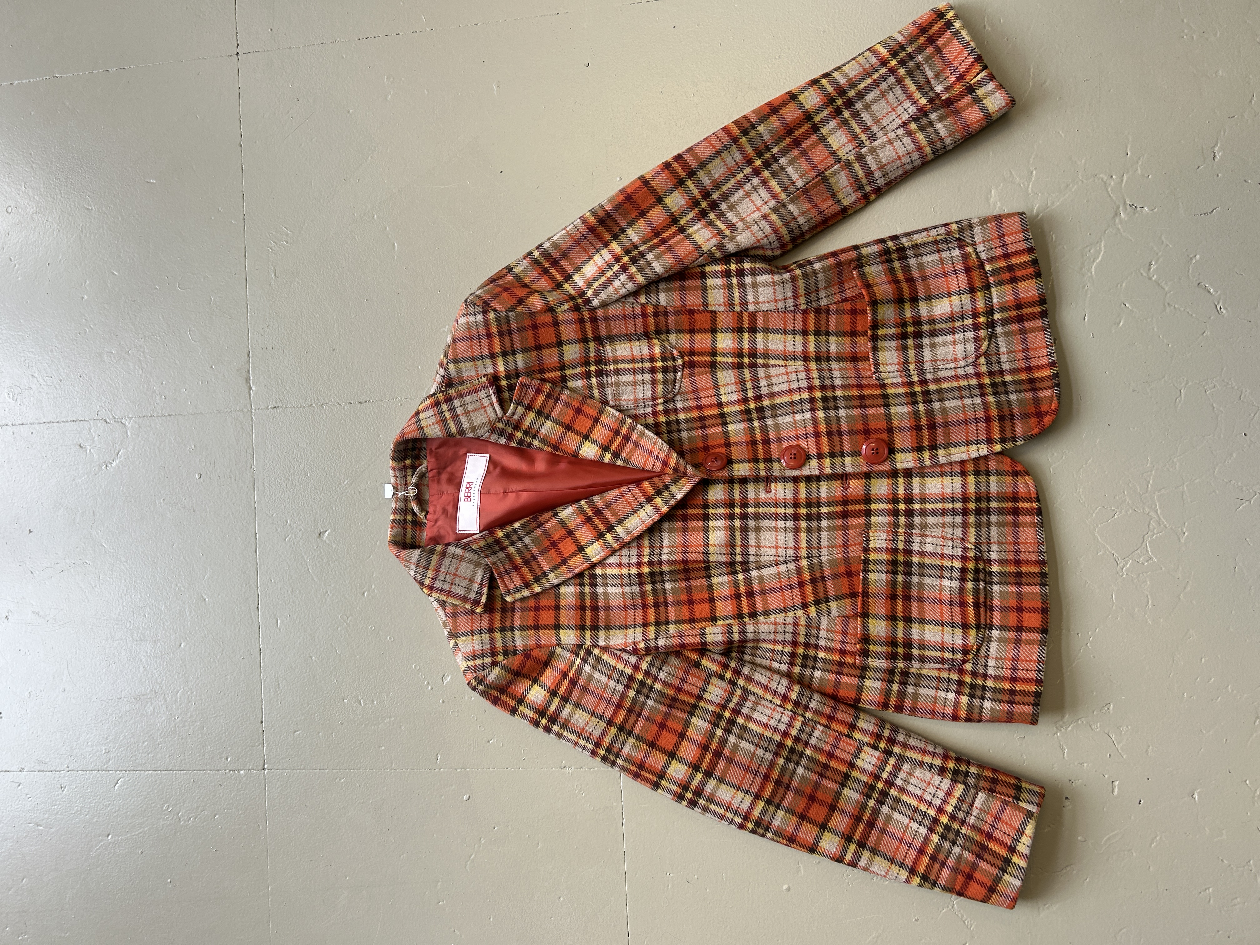 Blazer check arancione