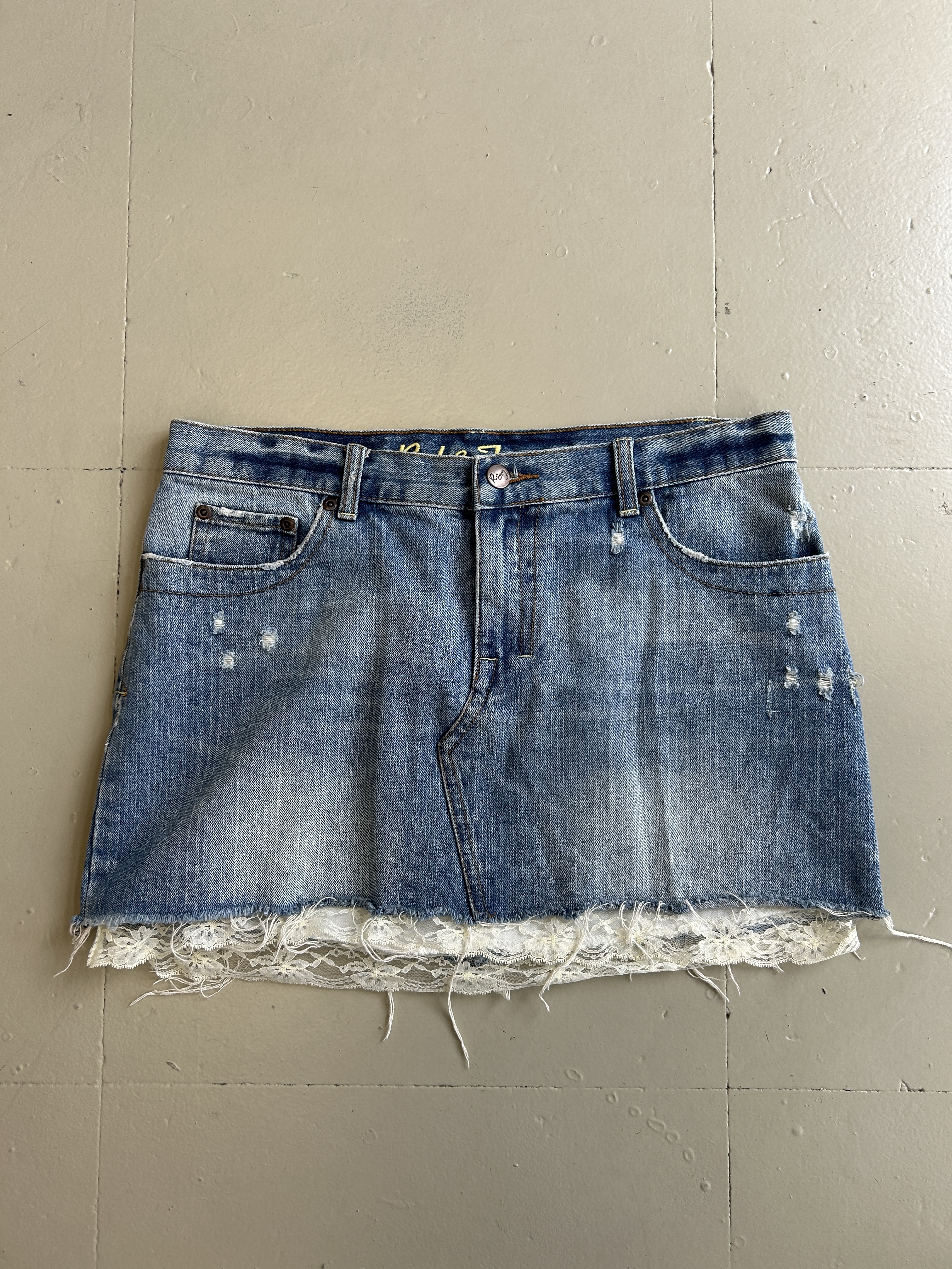 Denim Mini Skirt taglia S