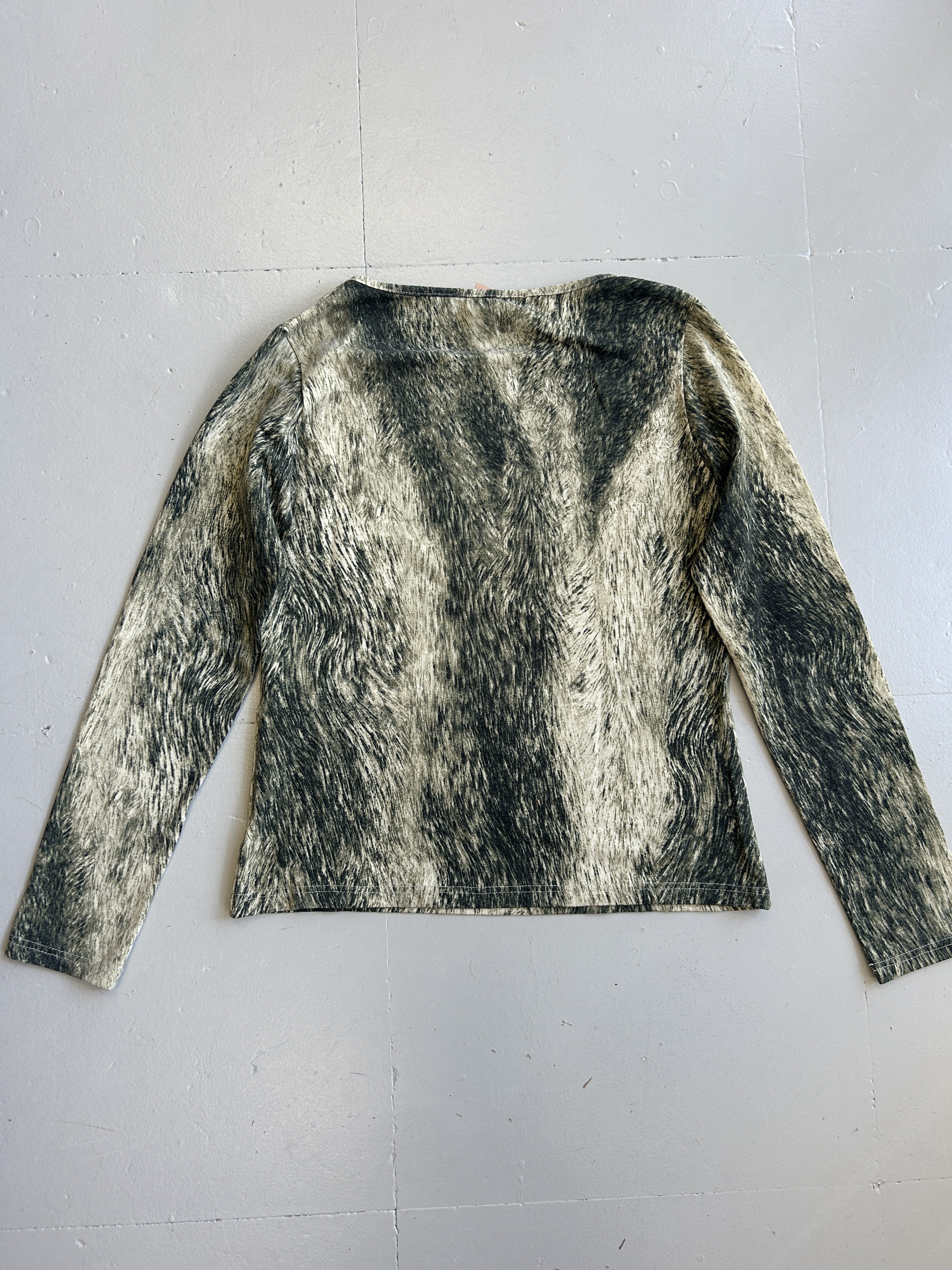 Patterned Long-Sleeve Top Tg M