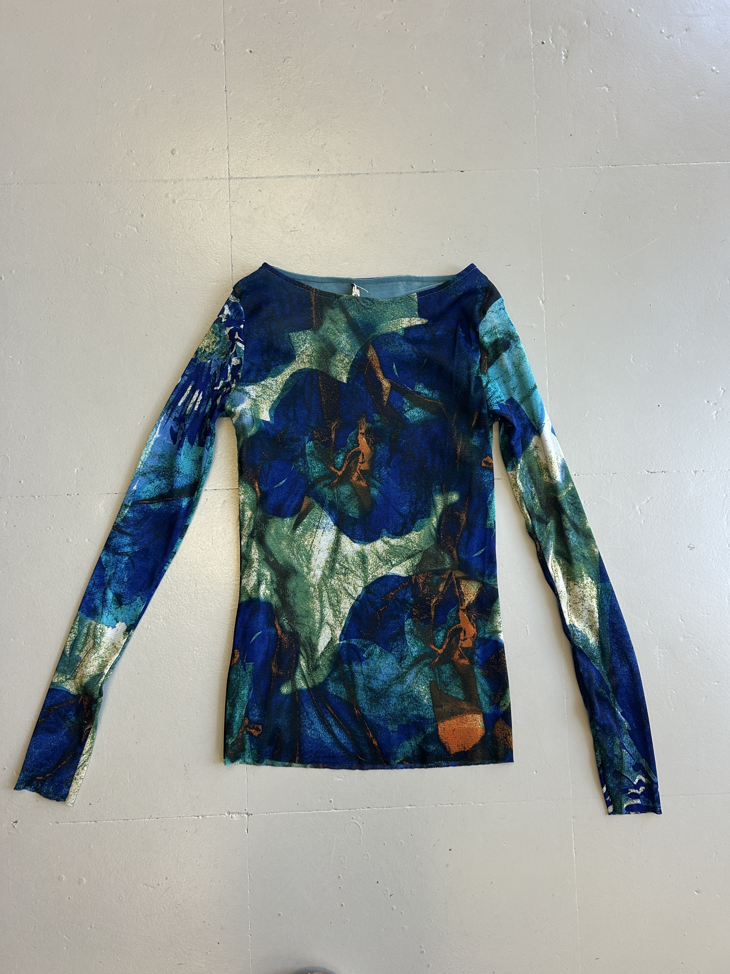 Floral Long-Sleeve Top Taglia M/L