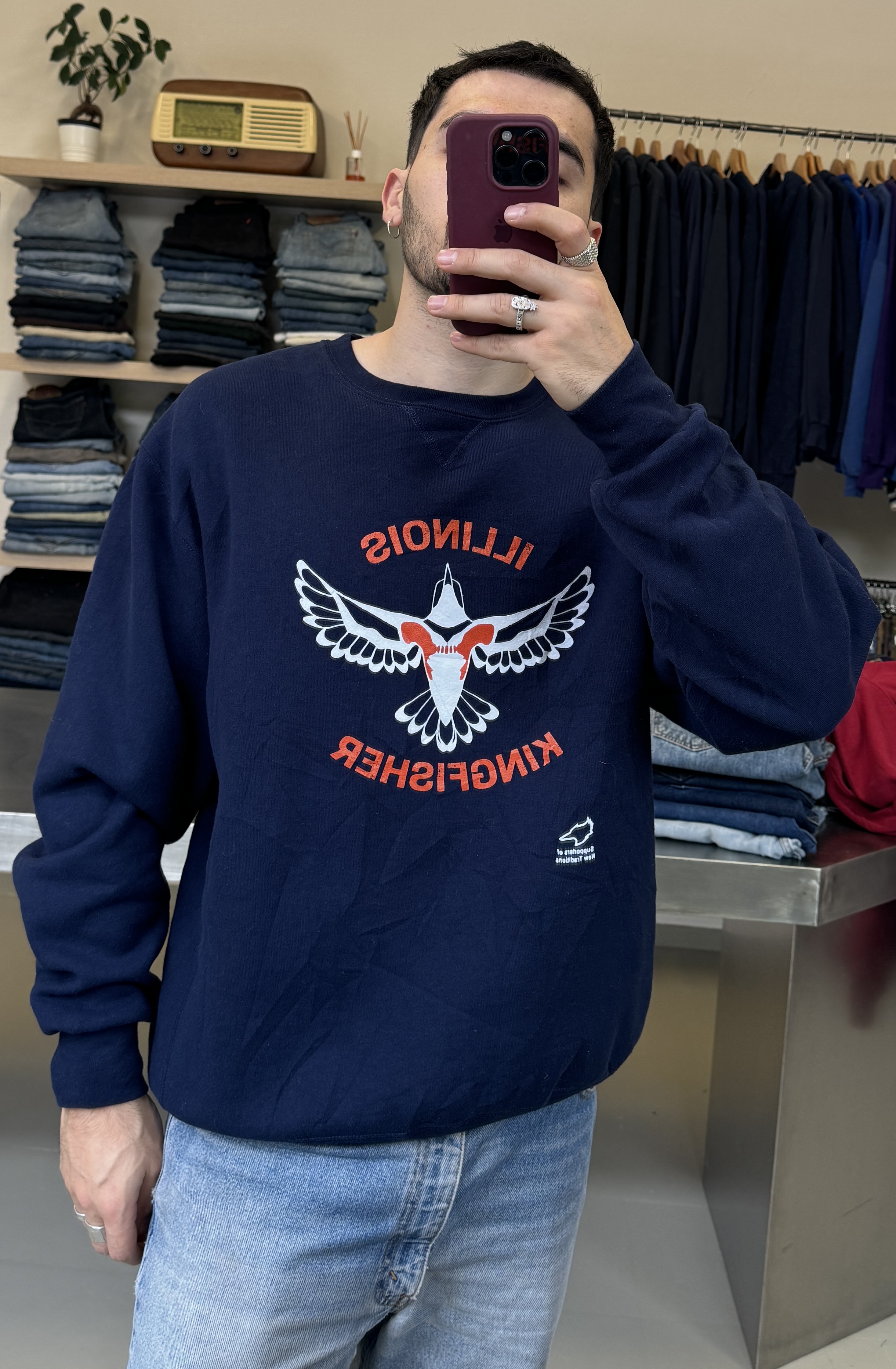 Russell Illinois Kingfisher Sweatshirt taglia XL