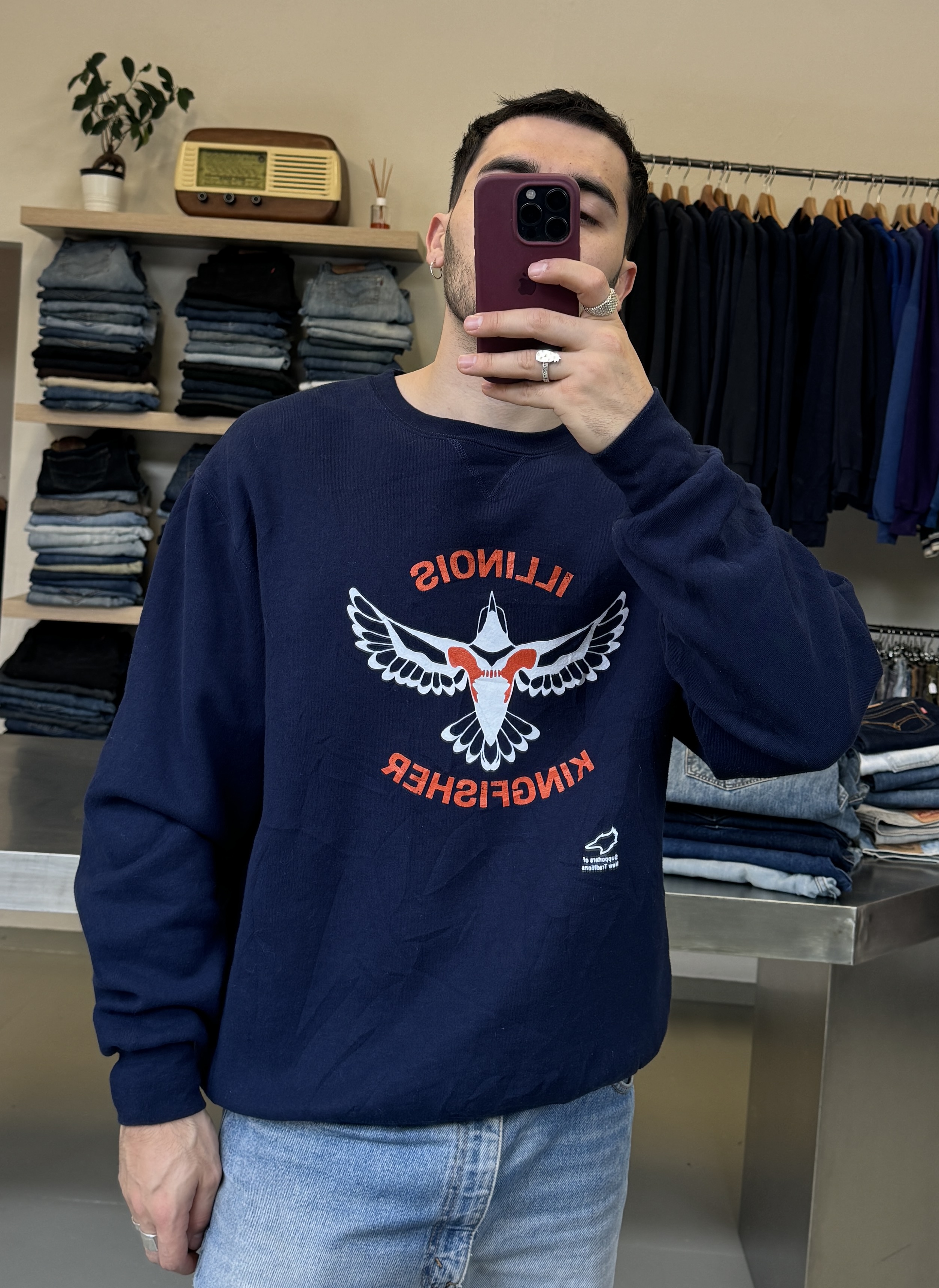 Russell Illinois Kingfisher Sweatshirt taglia XL