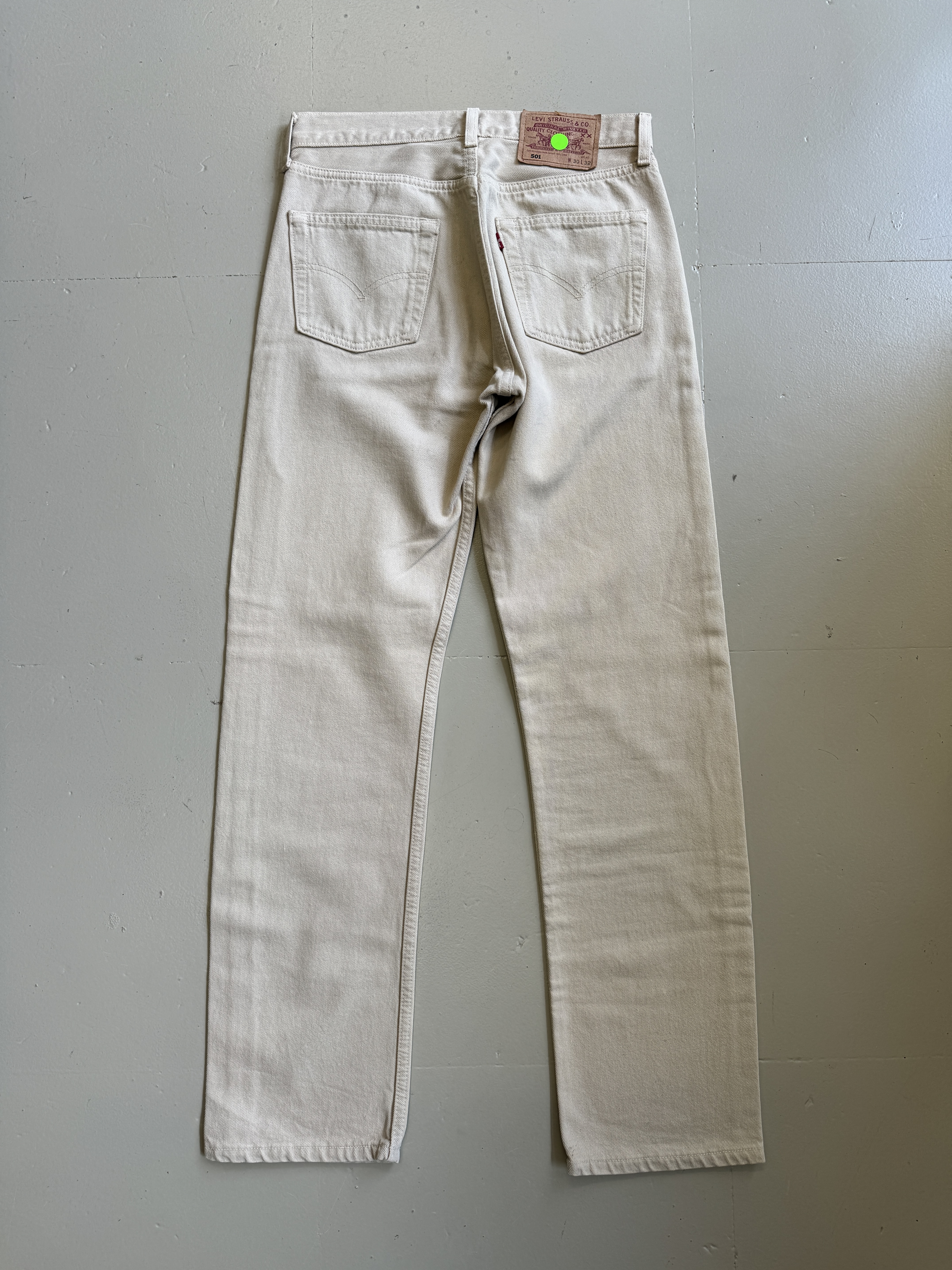 Levi's  501 30x32 Beige Denim Jeans