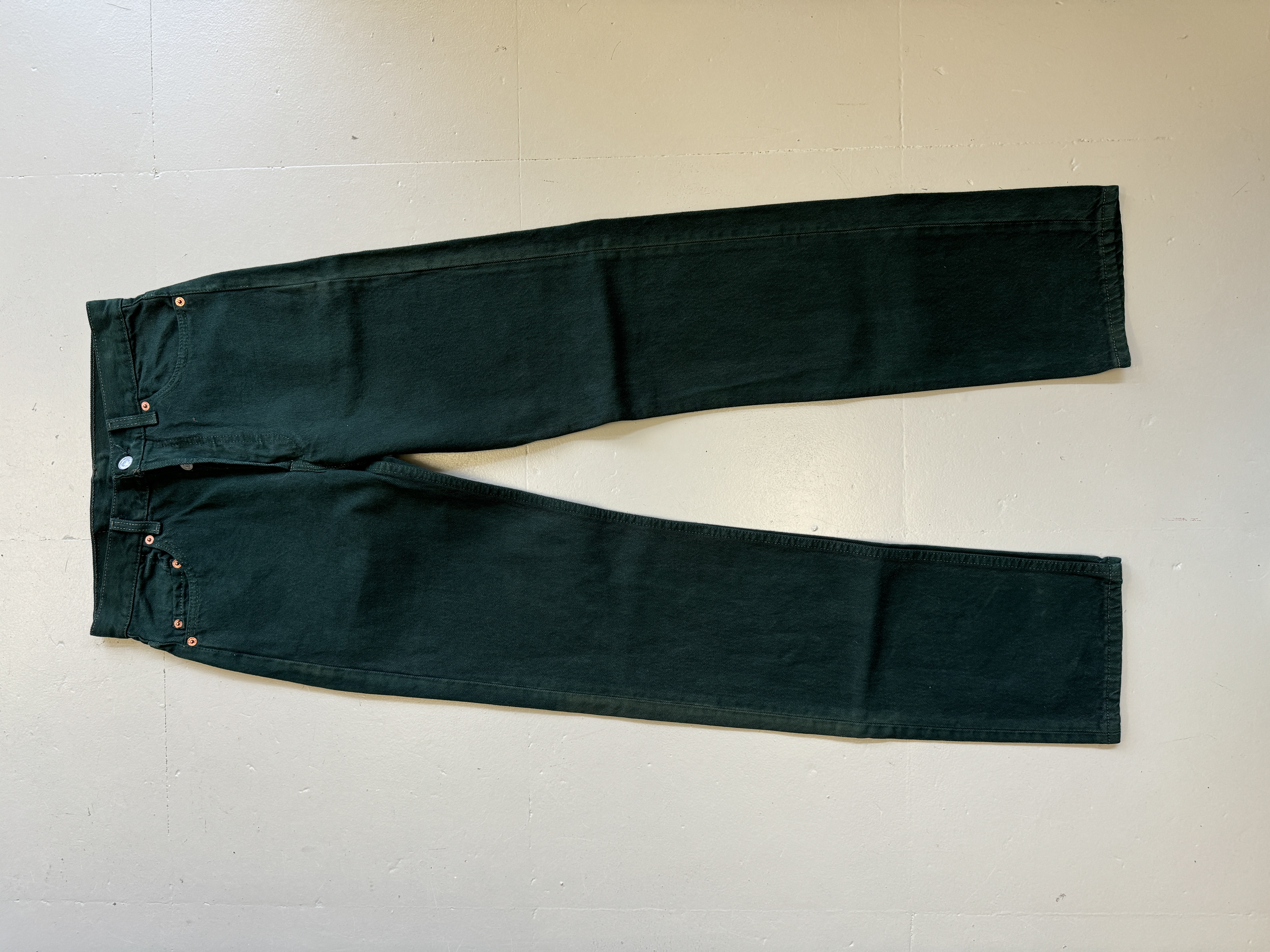 Levi's 29x34 Dark Green Denim Jeans