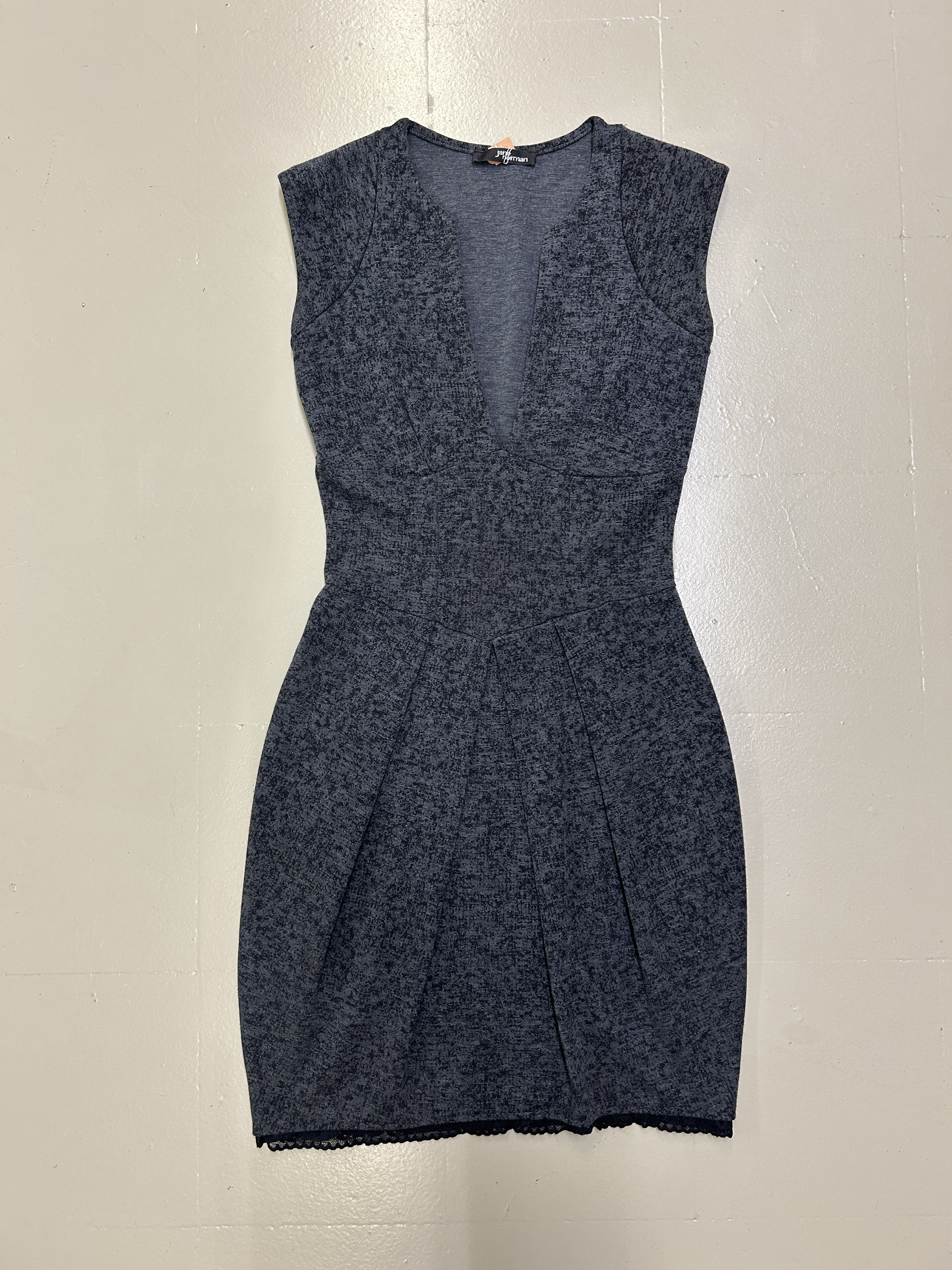 Elegant Gray Sleeveless Dress Taglia S