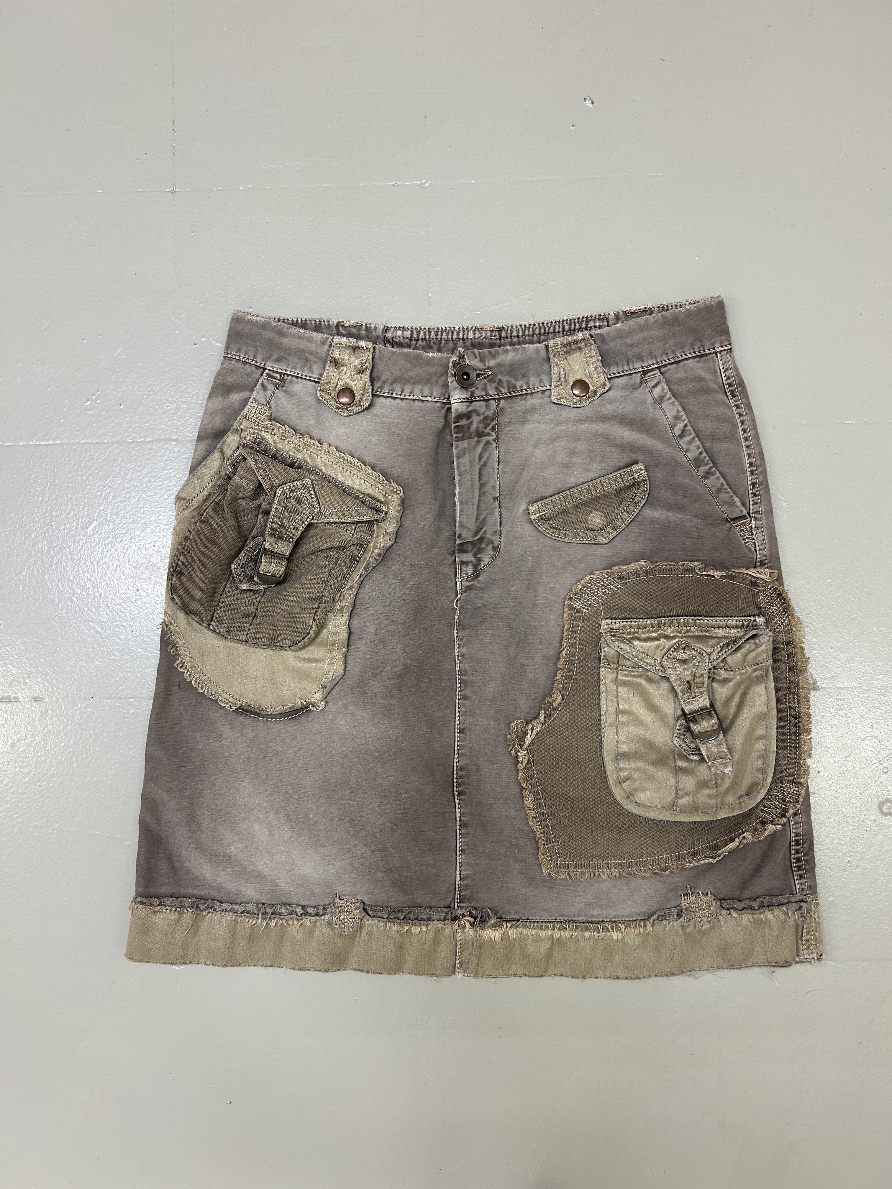 Women's Khaki Denim Skirt tg S