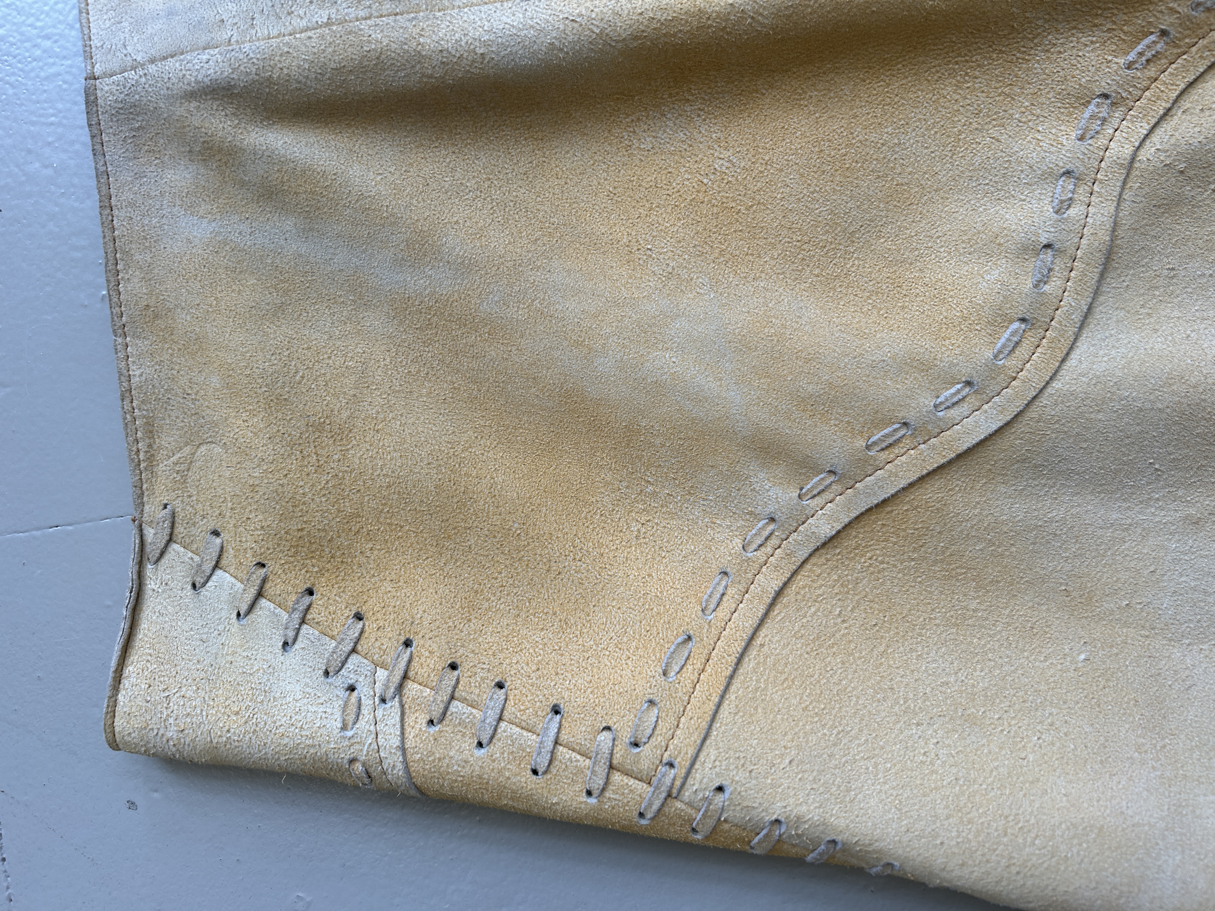 Vintage suede Skirt beige tg L