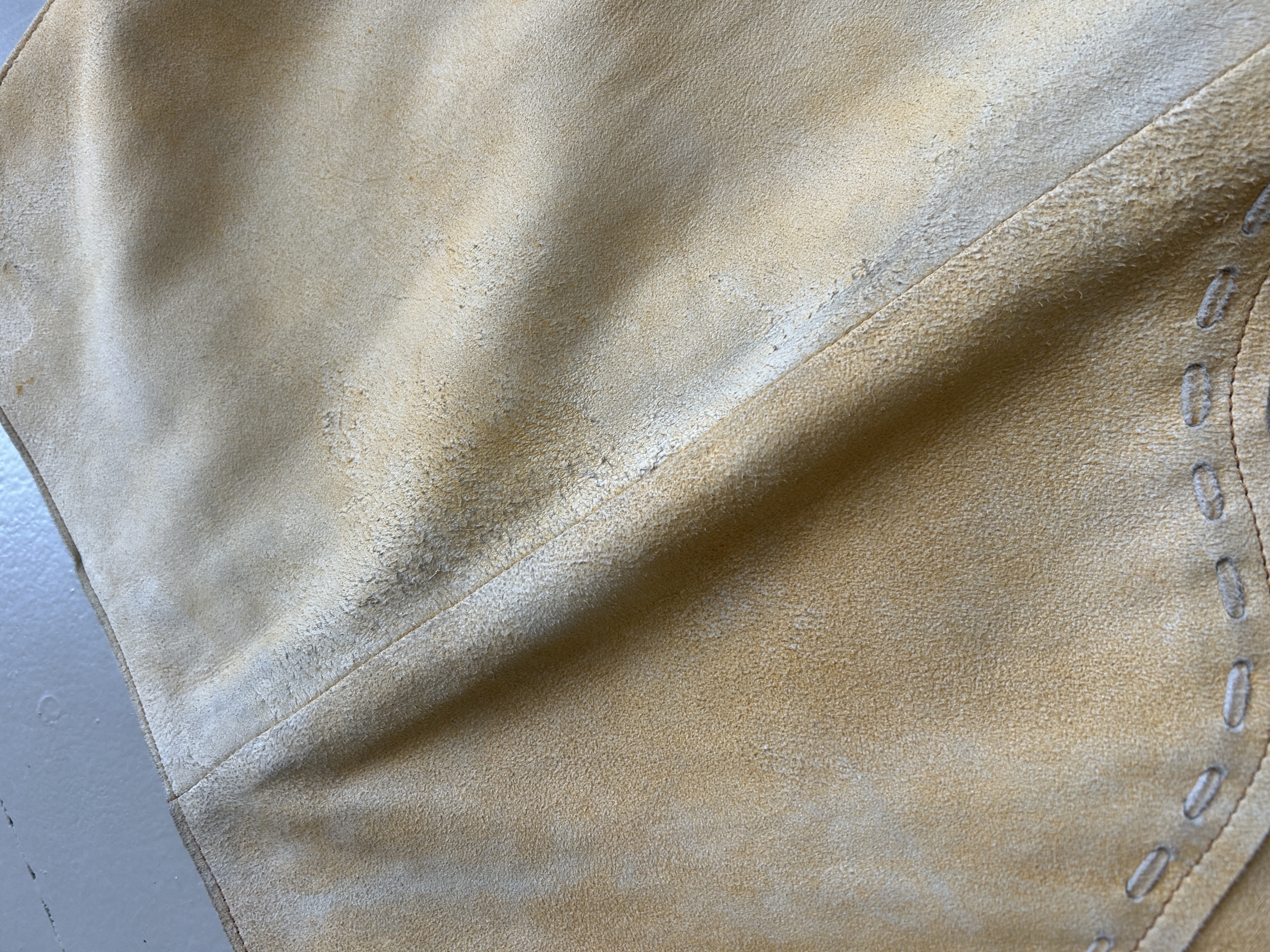 Vintage suede Skirt beige tg L