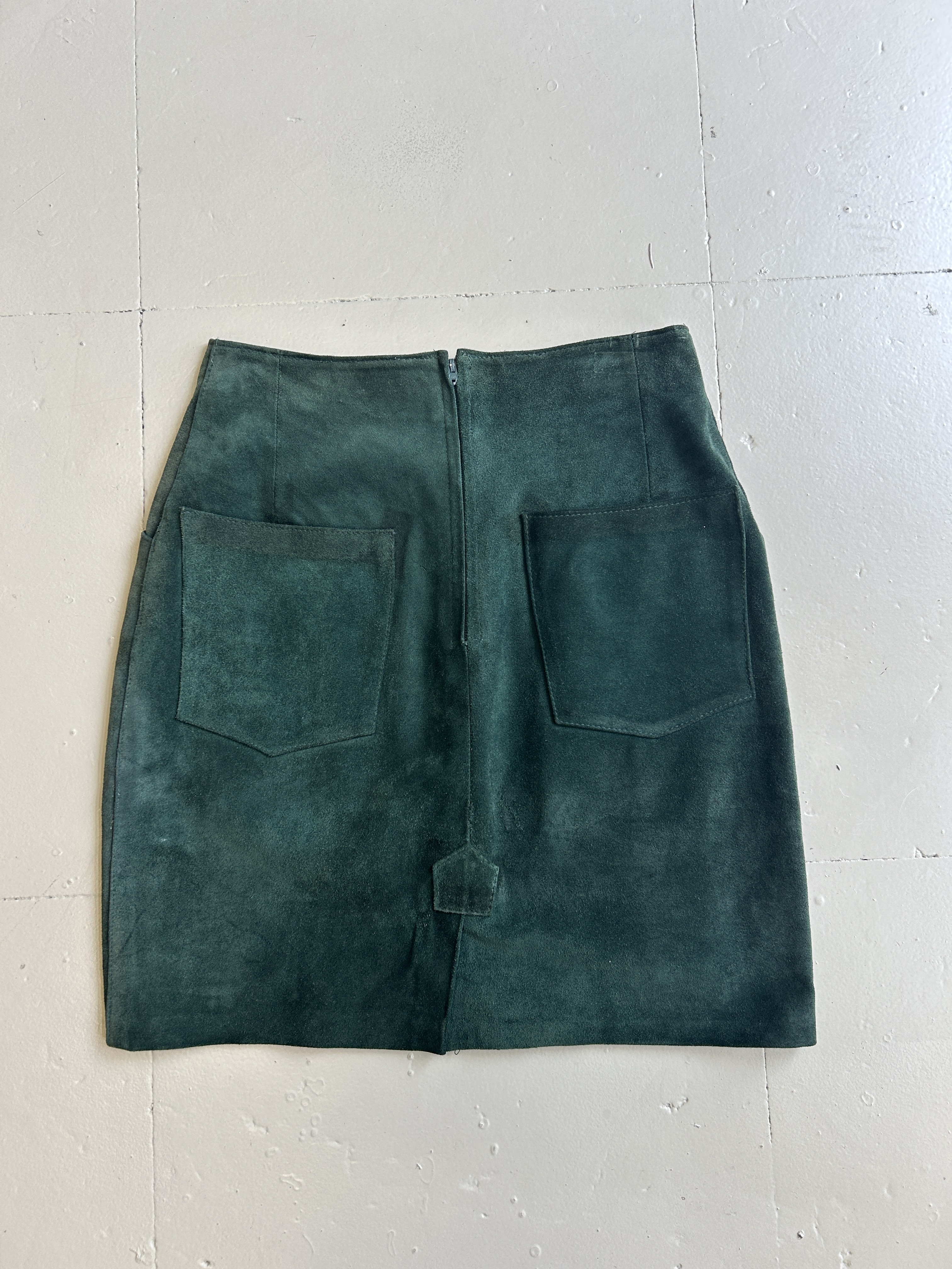 Blumarine Green Suede Skirt tg XS