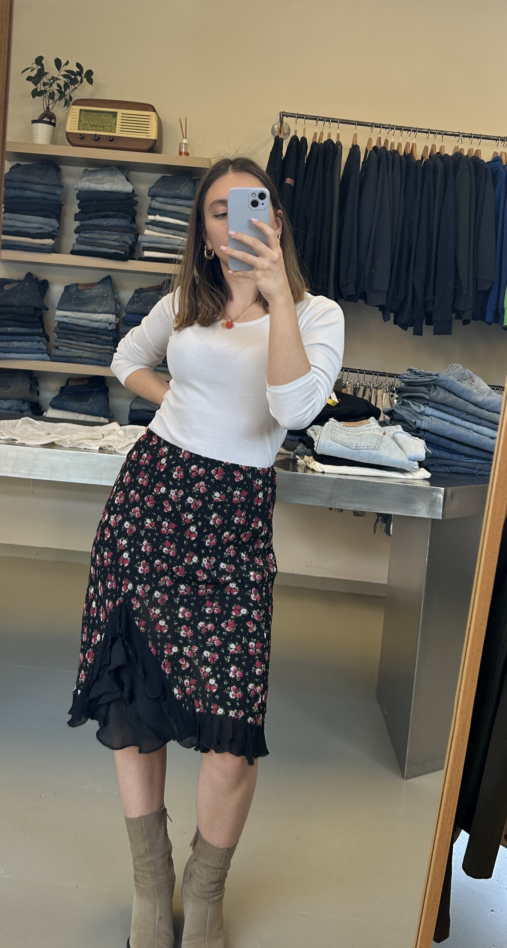 Floral Midi Skirt Tg 44it