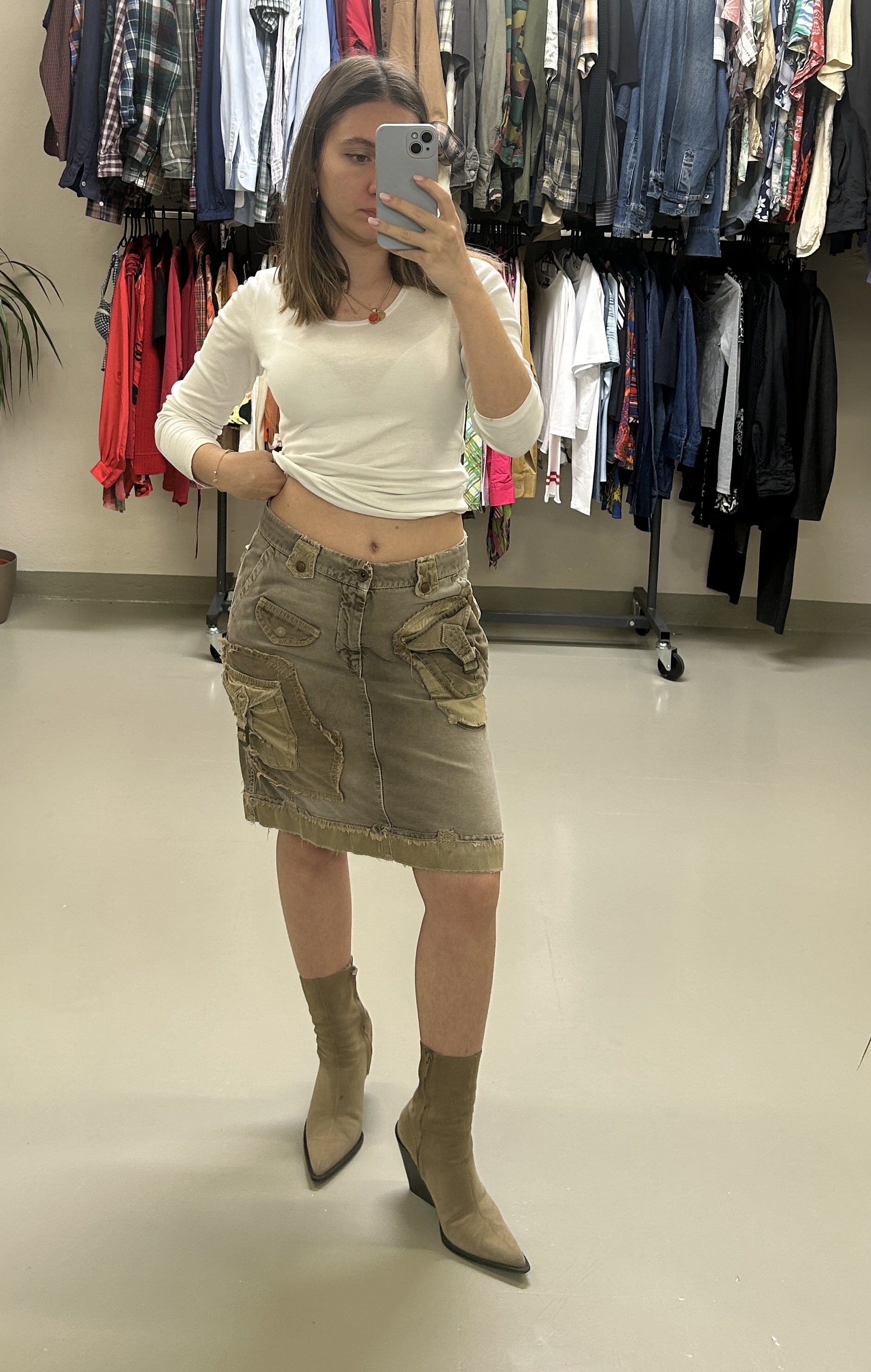 Vintage Cargo Skirt Tg S